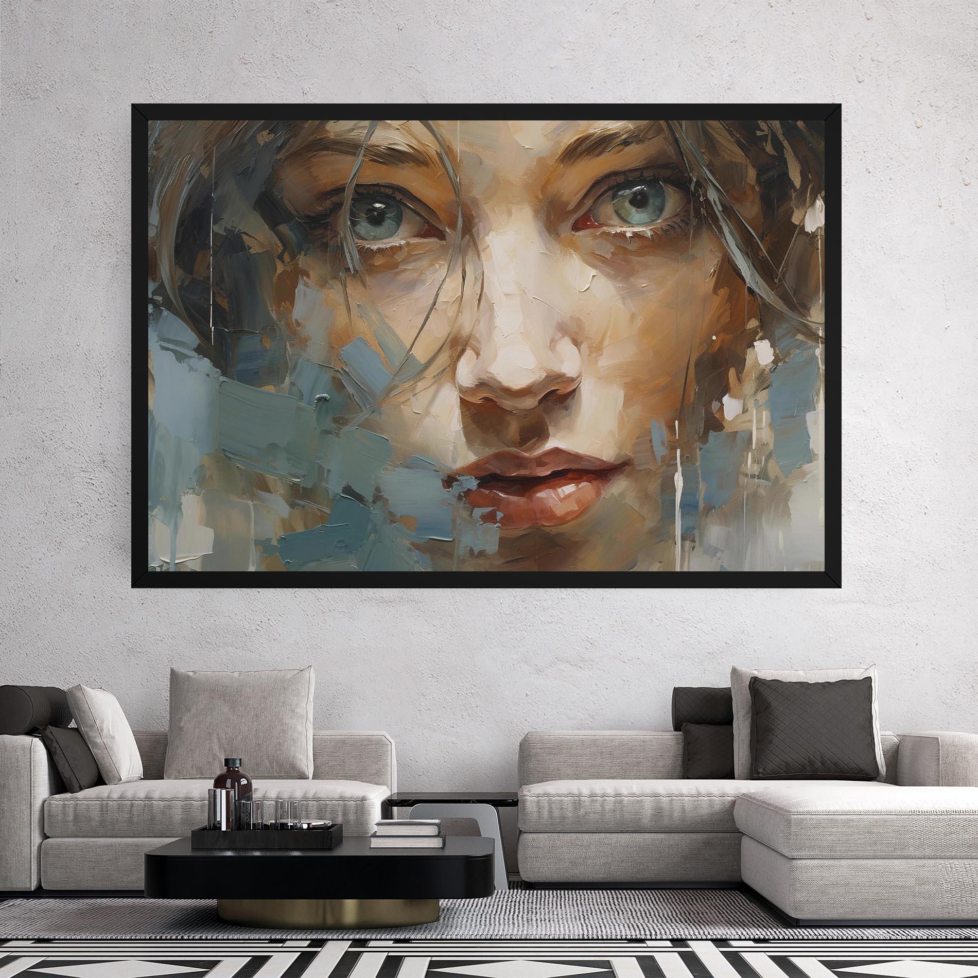 Tablou Canvas Expressive Portrait mockup 2