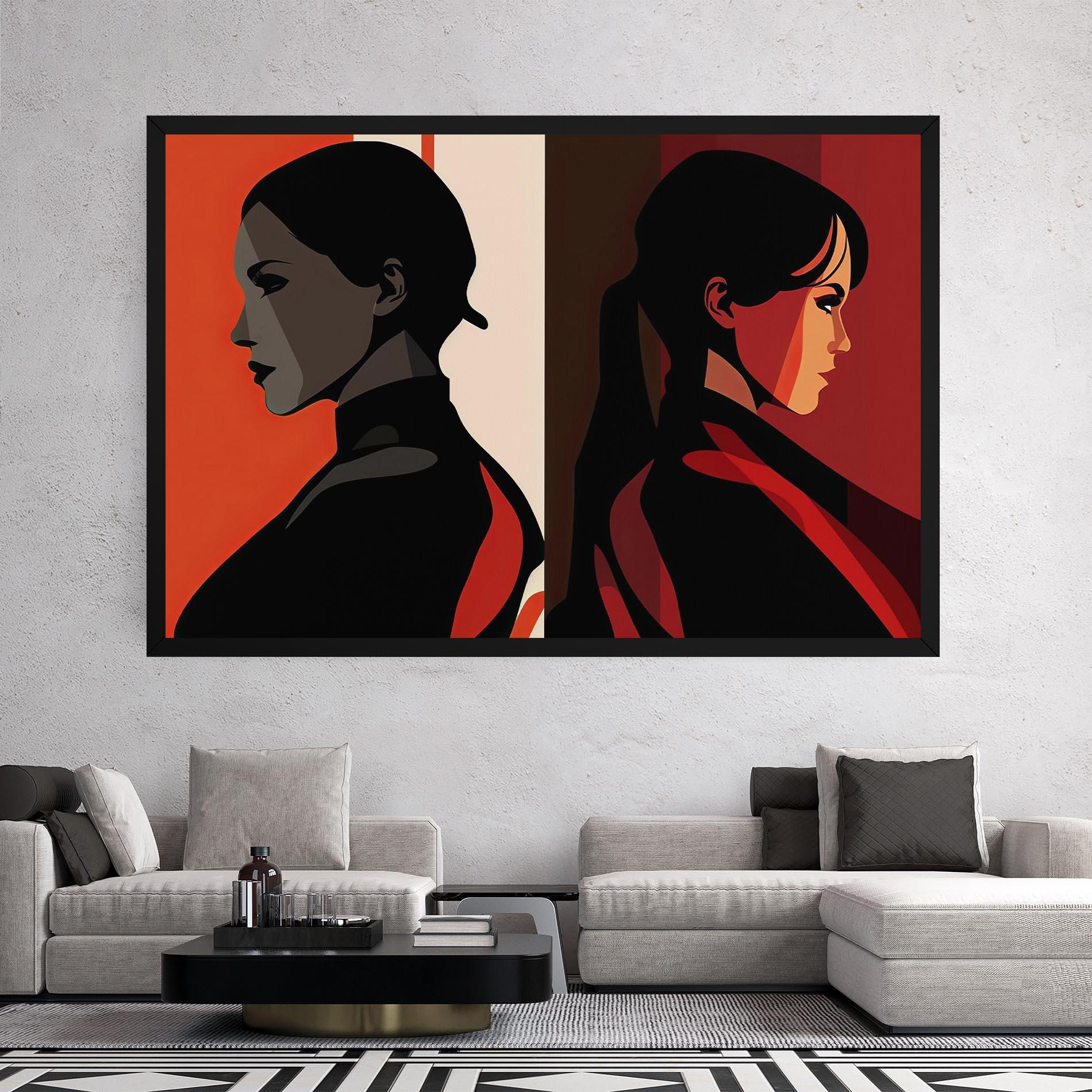 Tablou Canvas Graphical Portrait mockup 2