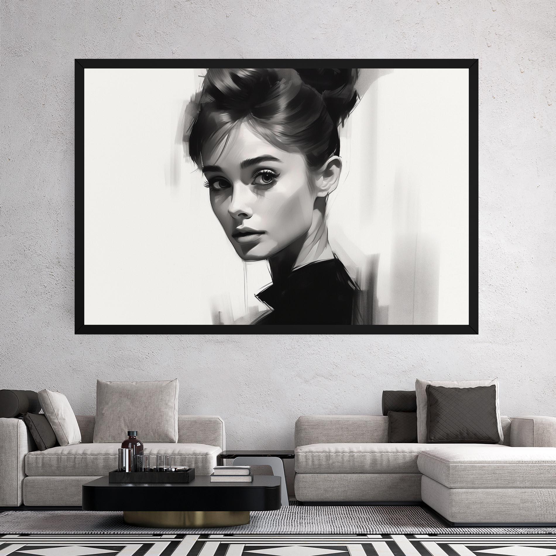 Tablou Canvas Hepburn Portrait mockup 2