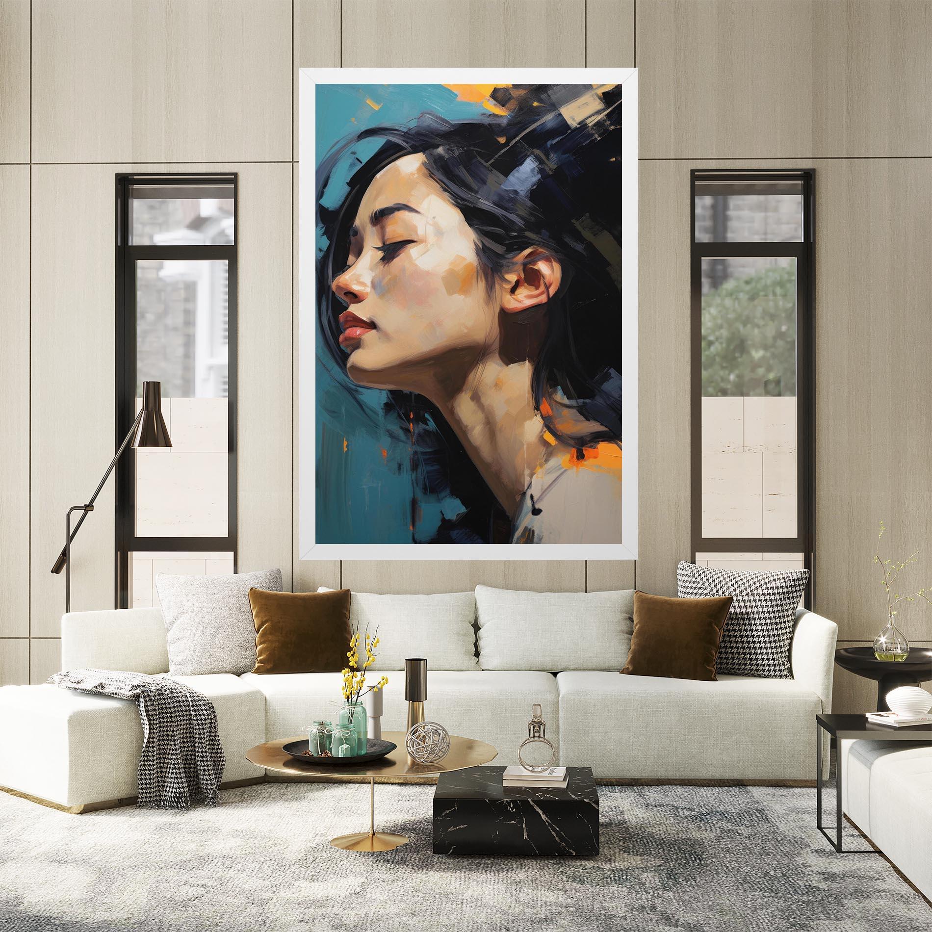 Tablou Canvas Acrylic Asian Portrait mockup 2