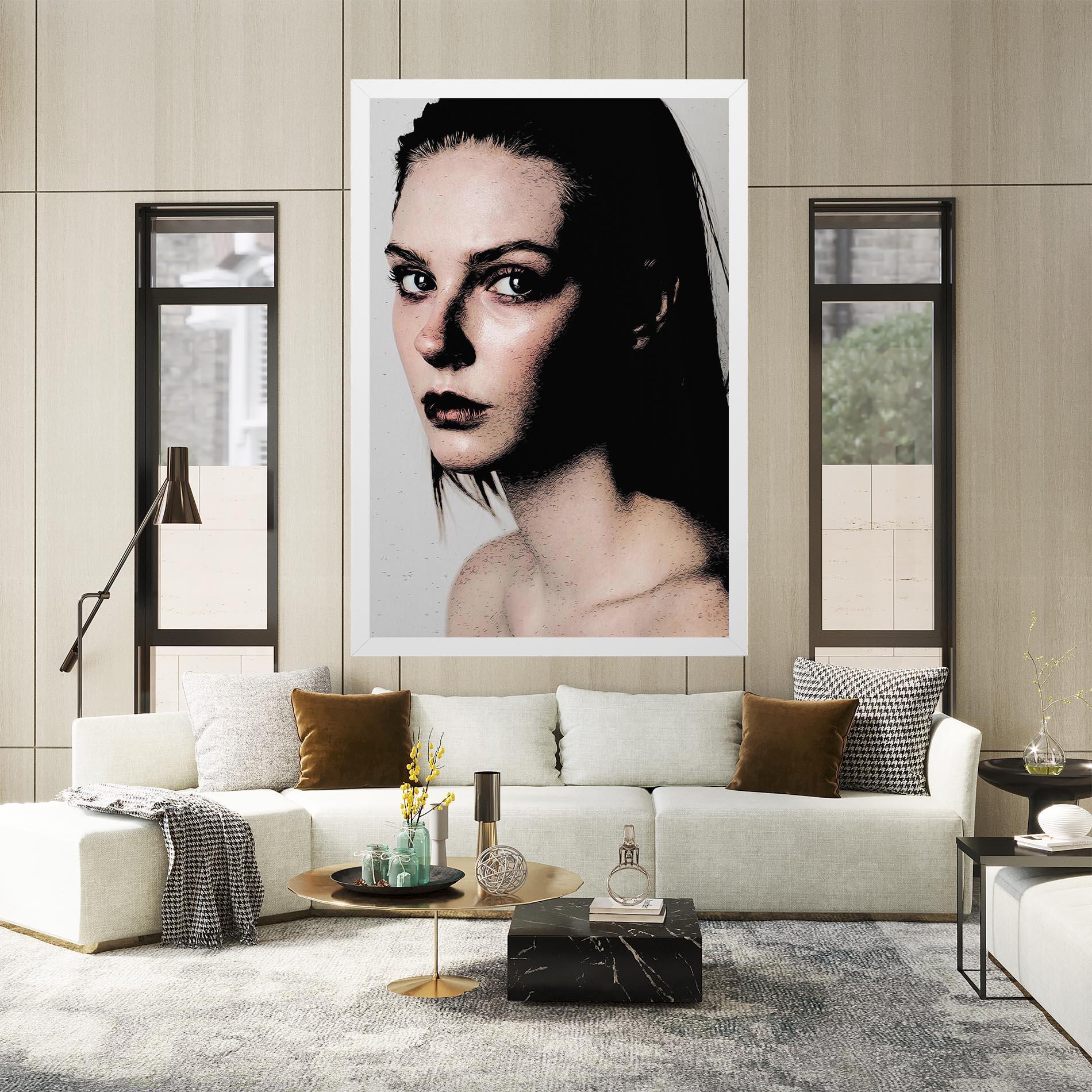 Tablou Canvas Big Eyes Portrait mockup 2