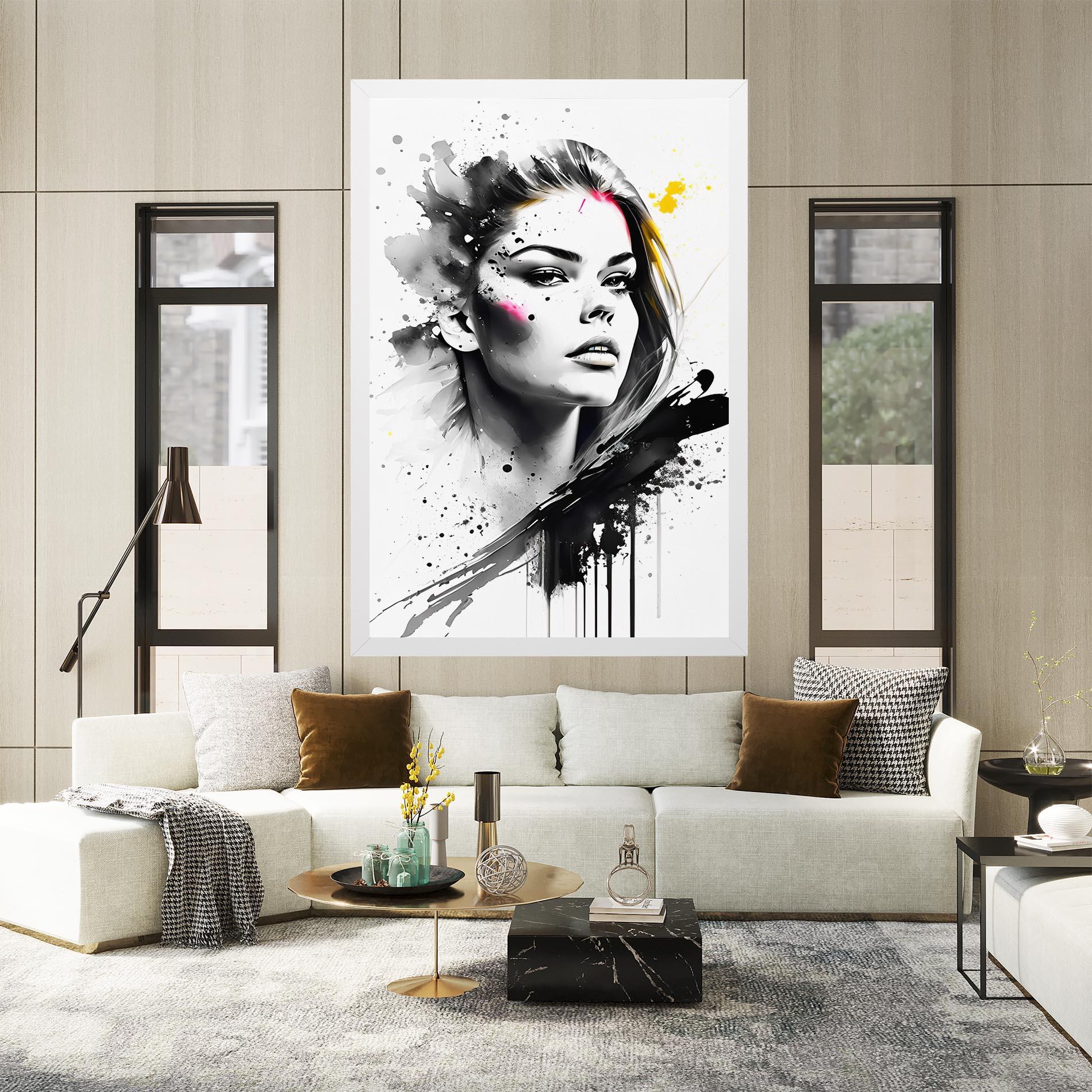 Tablou Canvas Ink Splash Portrait mockup 2