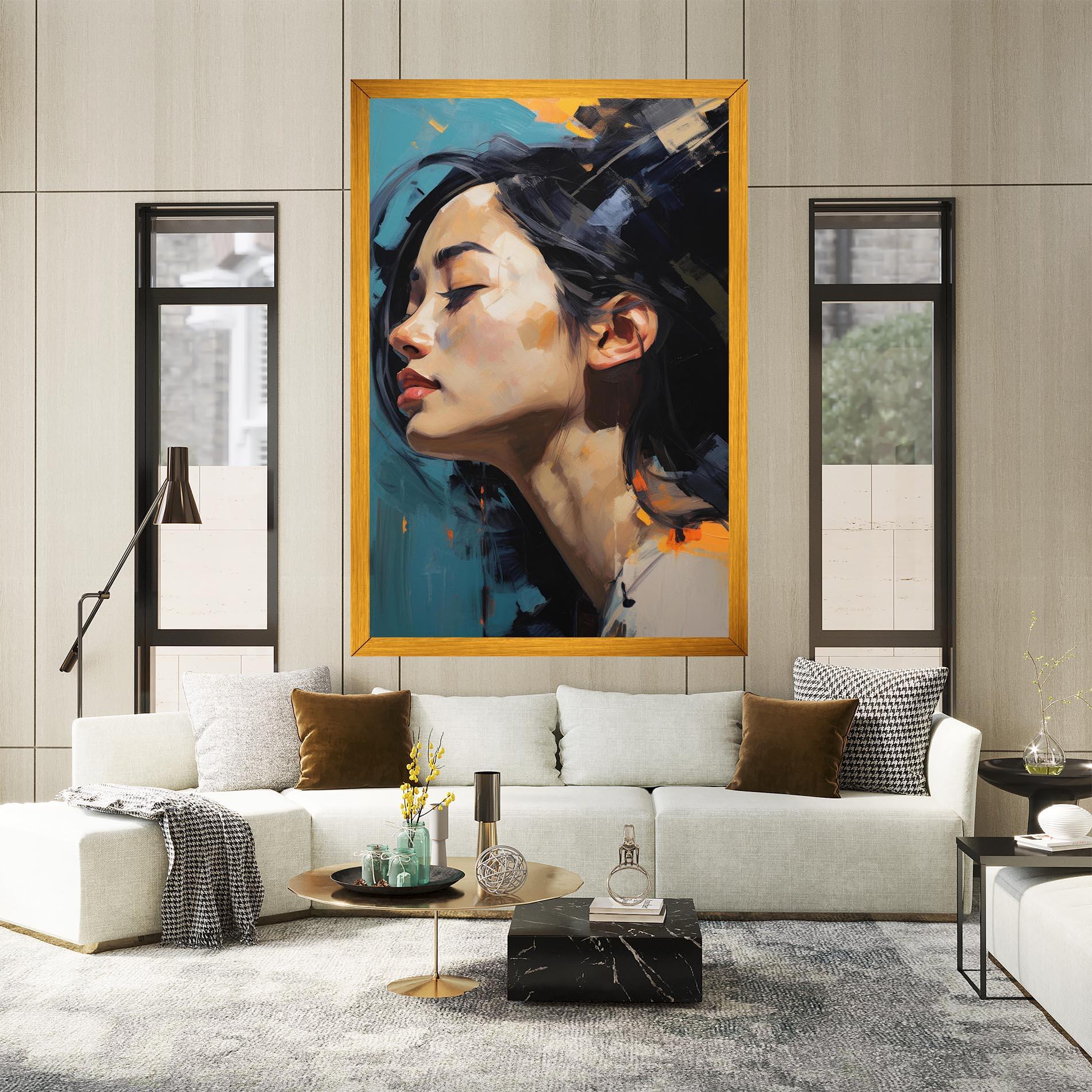 Tablou Canvas Acrylic Asian Portrait mockup 2