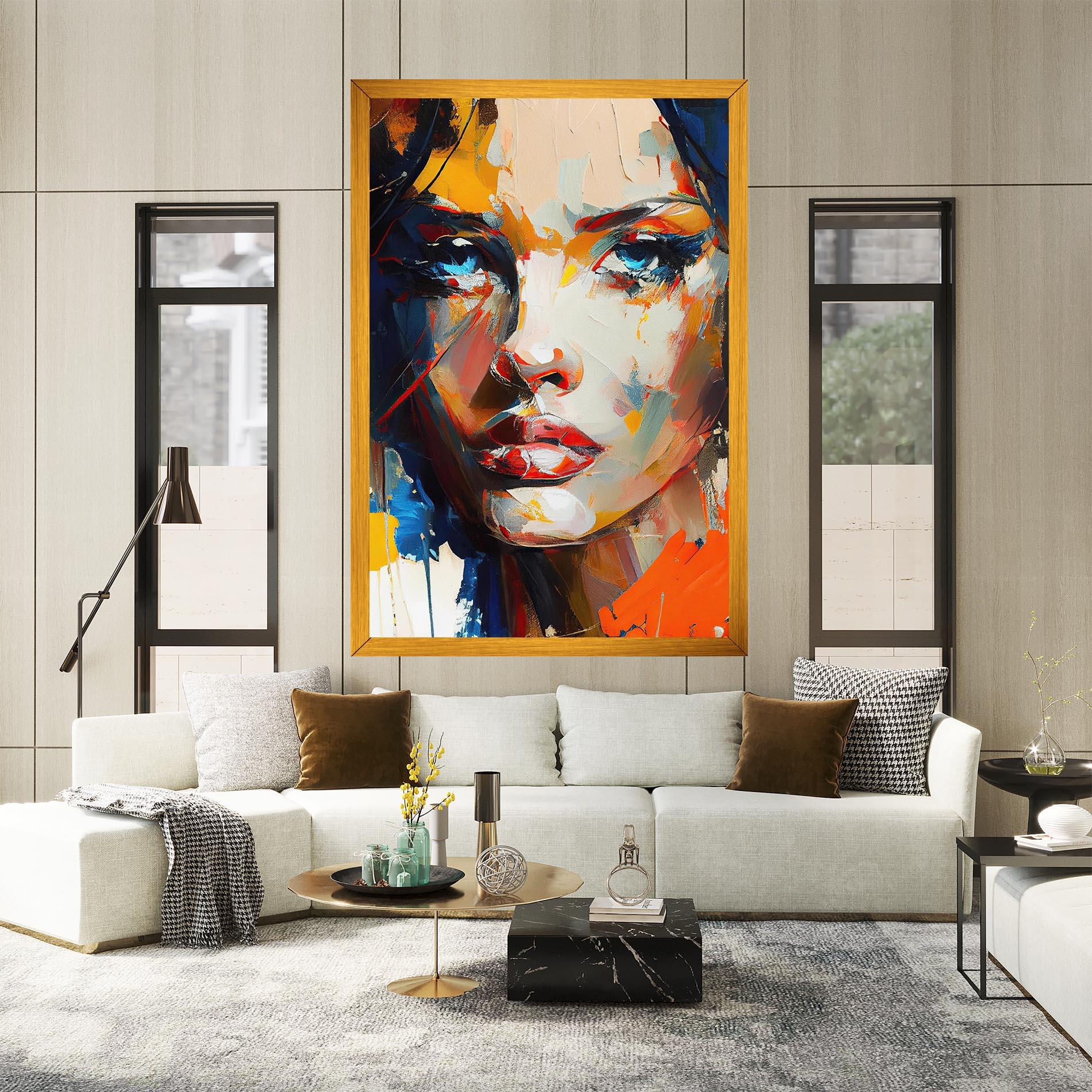 Tablou Canvas Beautiful Brunette Woman mockup 2