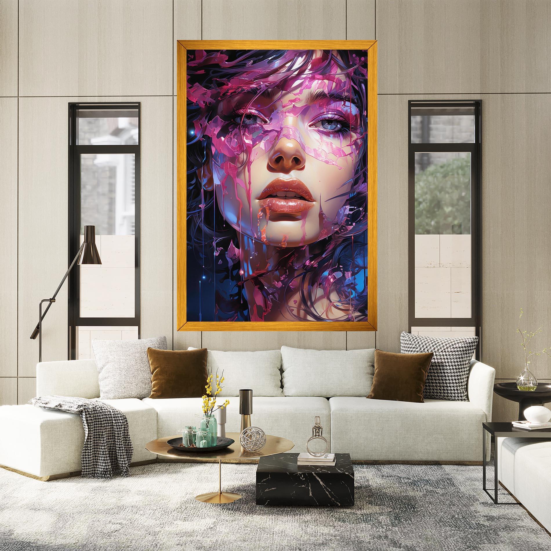 Tablou Canvas Cute Purple Girl mockup 2