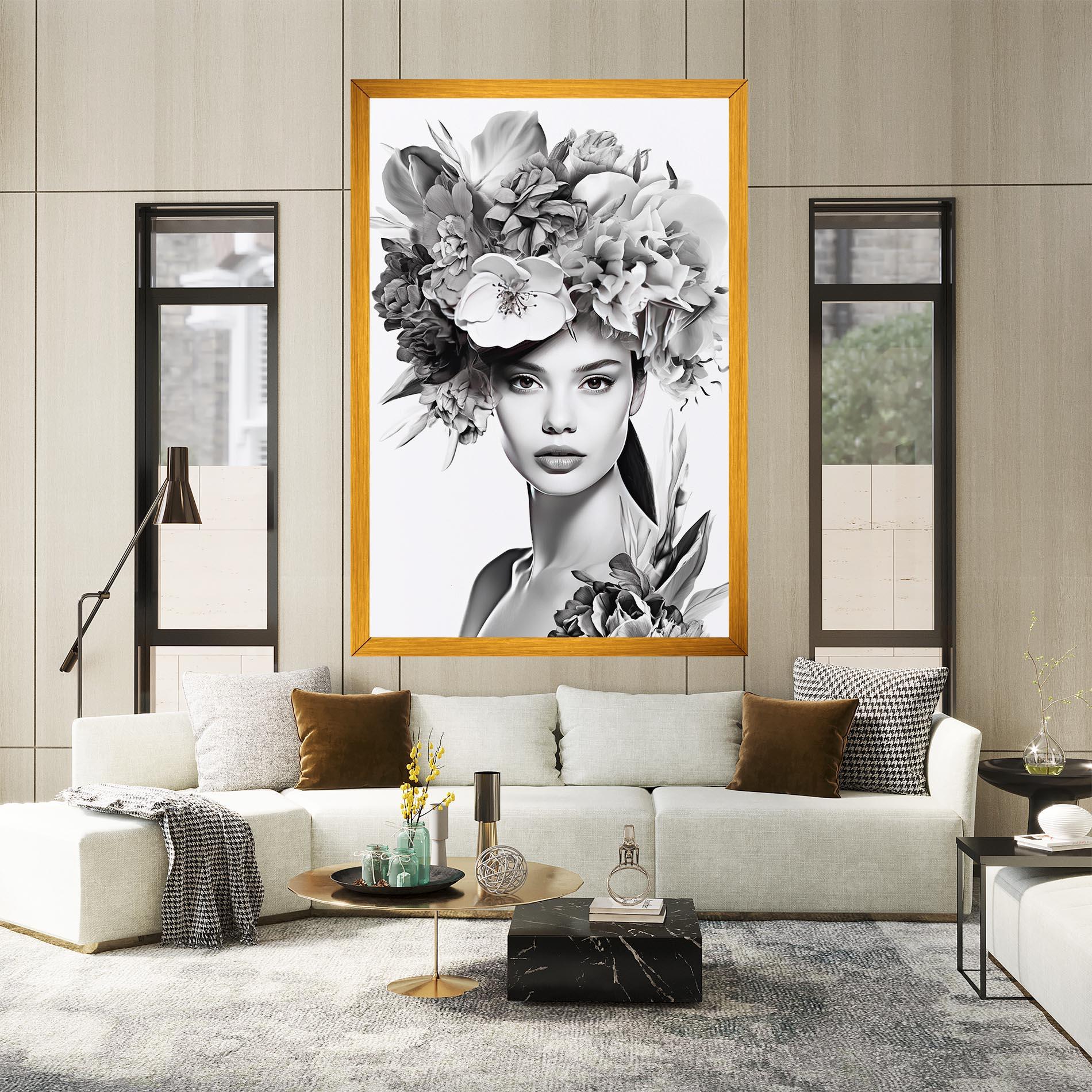 Tablou Canvas Flower Crown Woman mockup 2