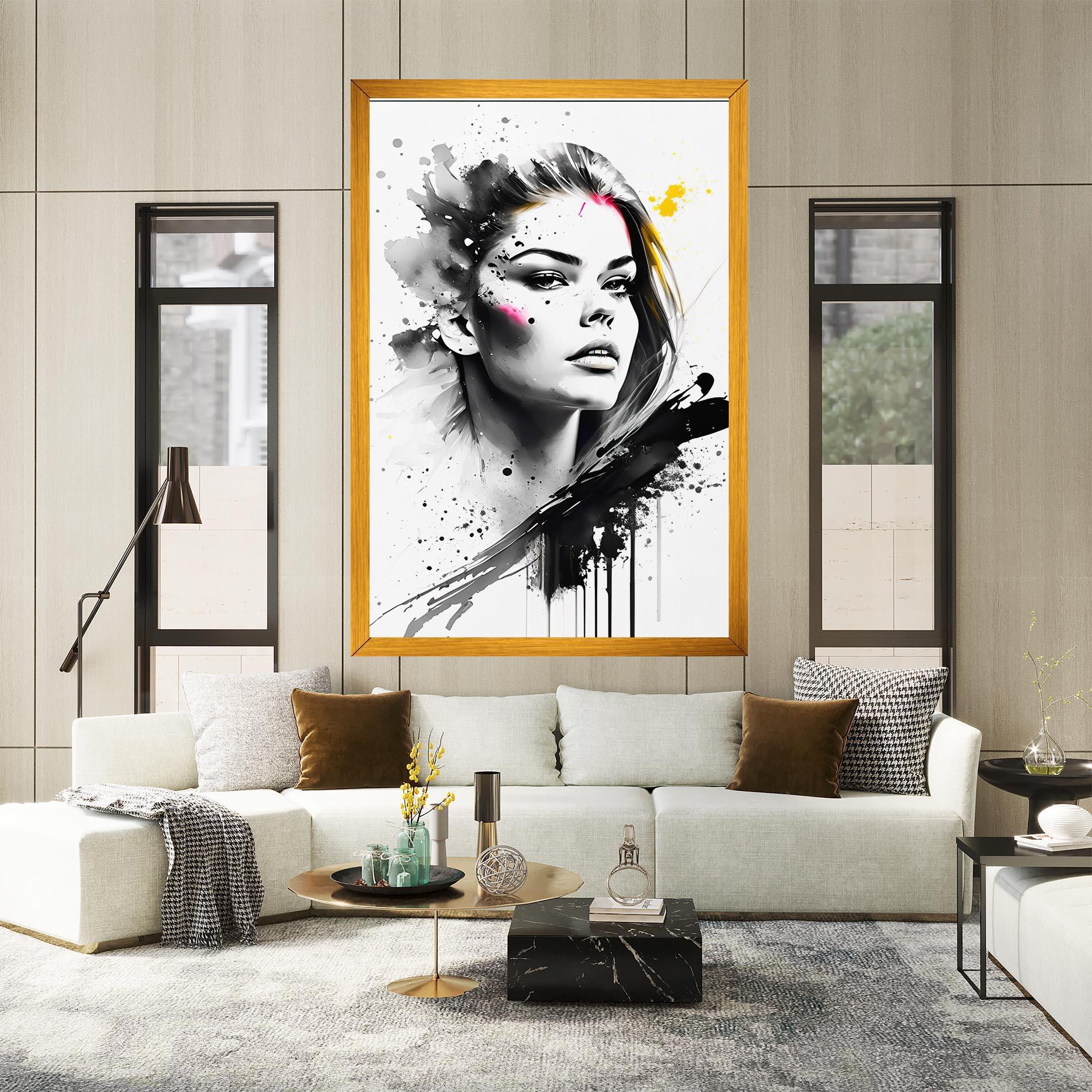 Tablou Canvas Ink Splash Portrait mockup 2