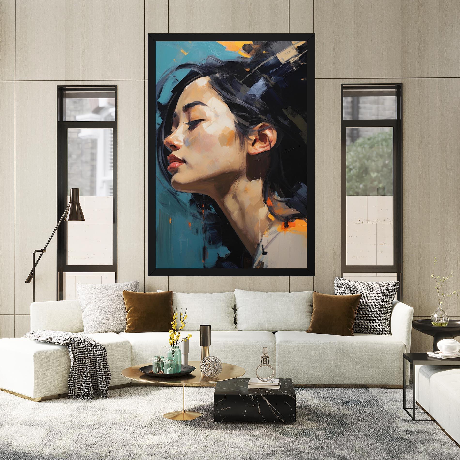 Tablou Canvas Acrylic Asian Portrait mockup 2