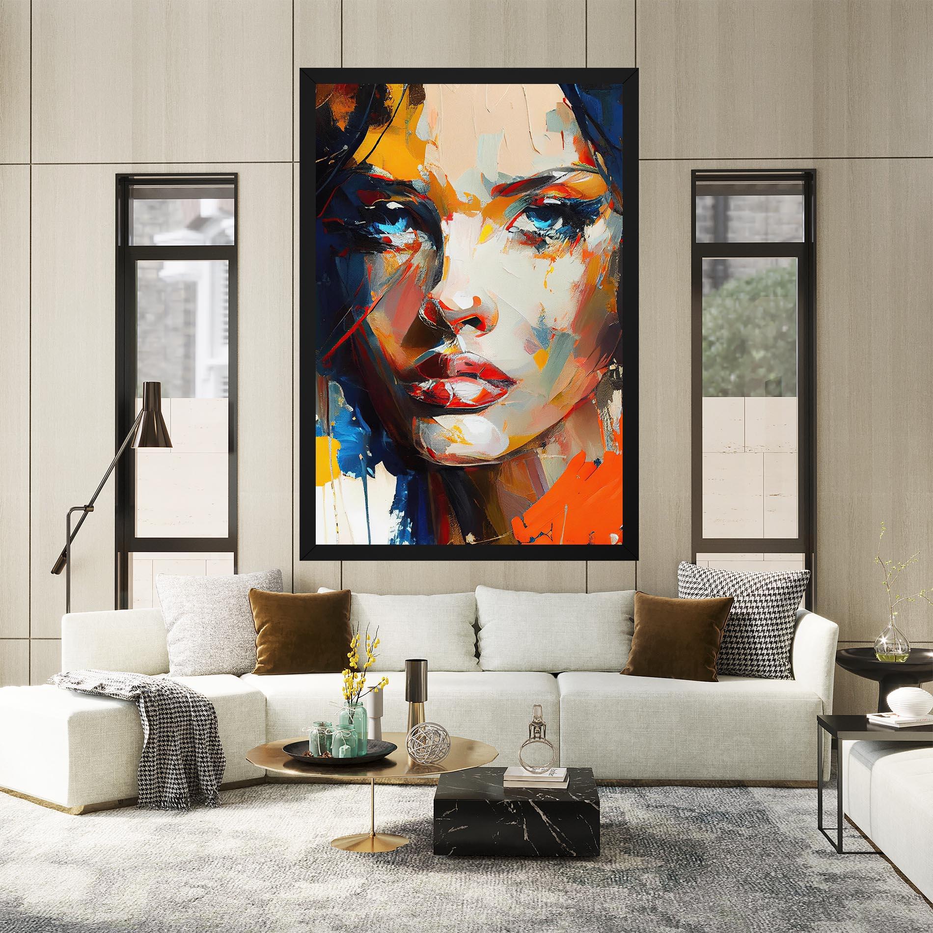 Tablou Canvas Beautiful Brunette Woman mockup 2