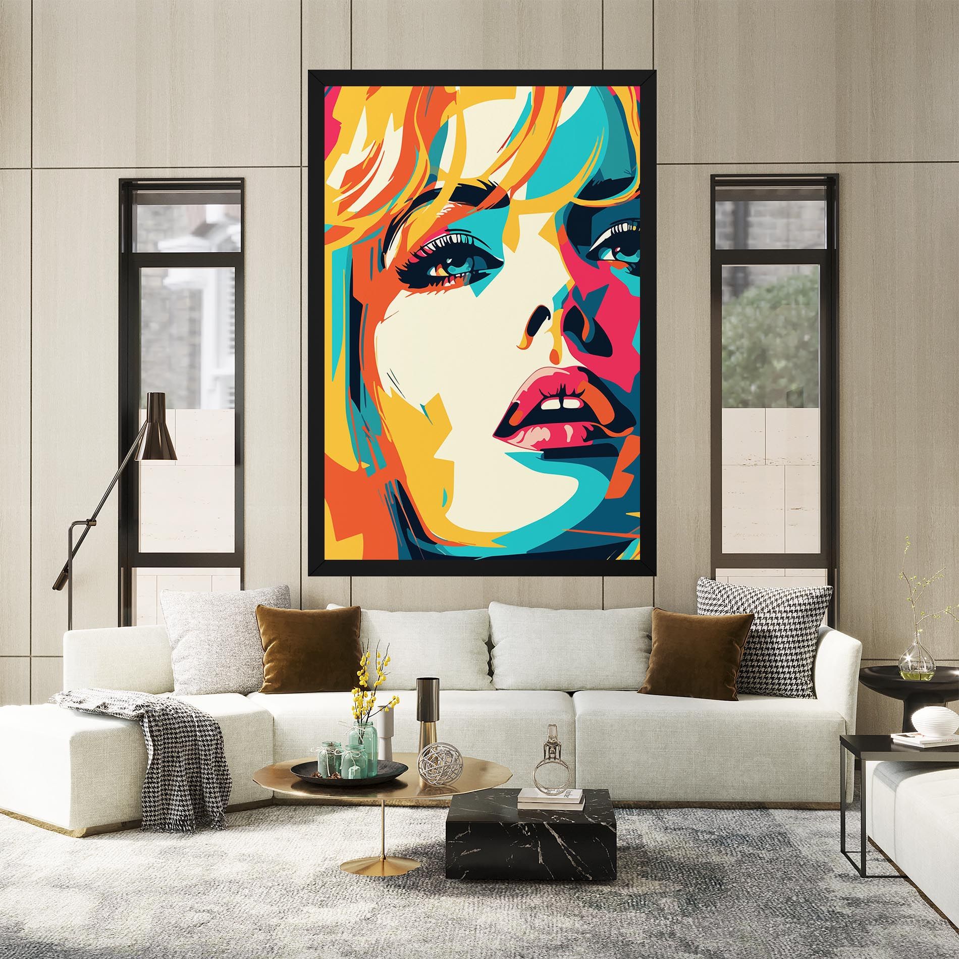 Blonde Girl Portrait mockup 2