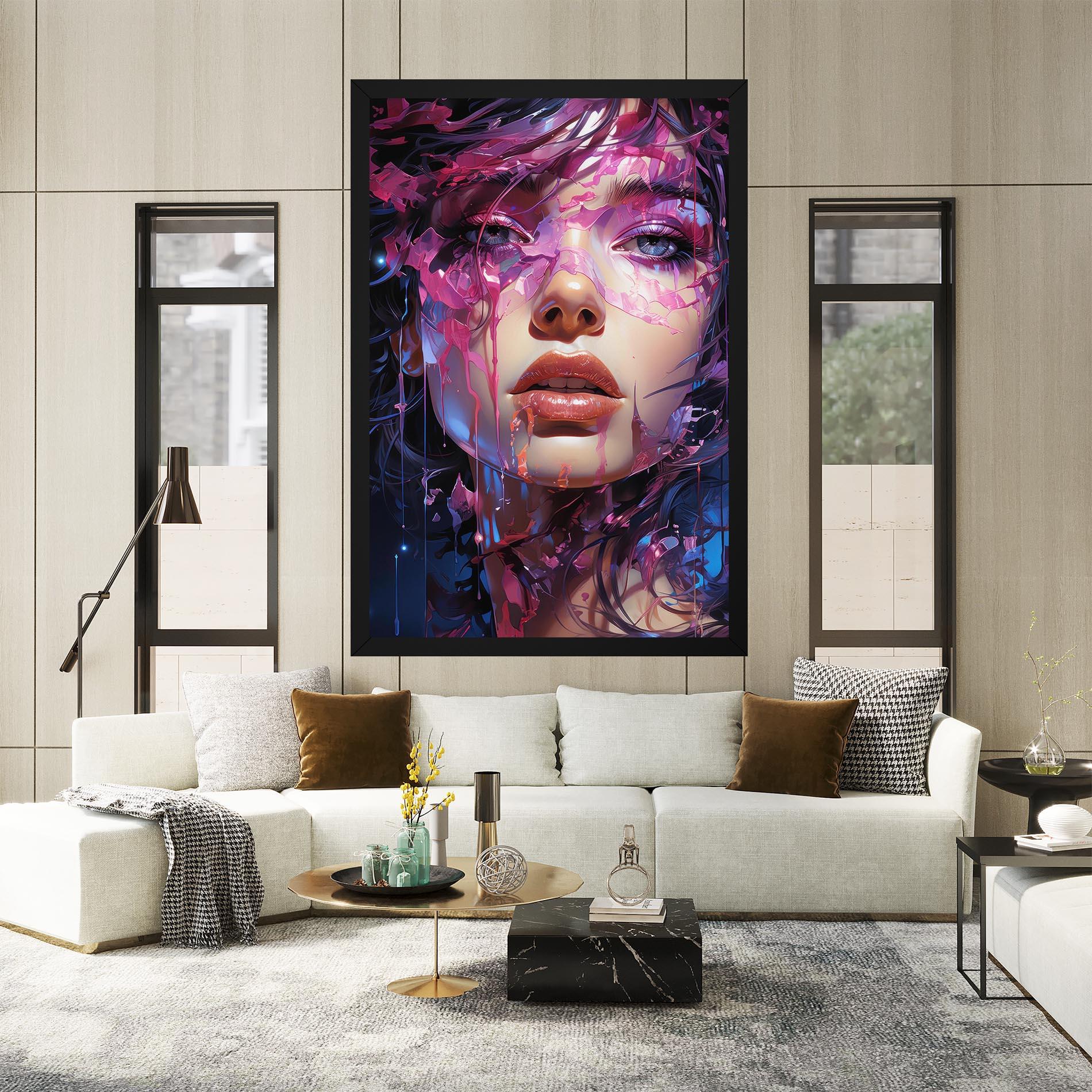 Tablou Canvas Cute Purple Girl mockup 2