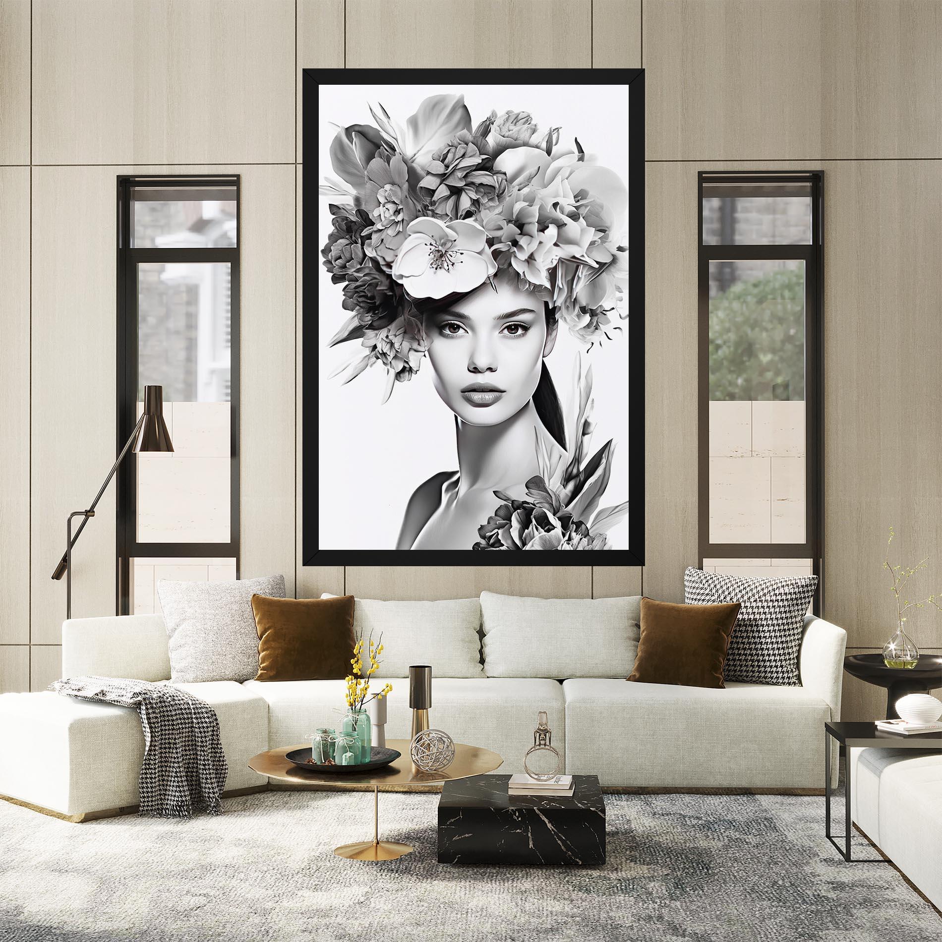 Tablou Canvas Flower Crown Woman mockup 2