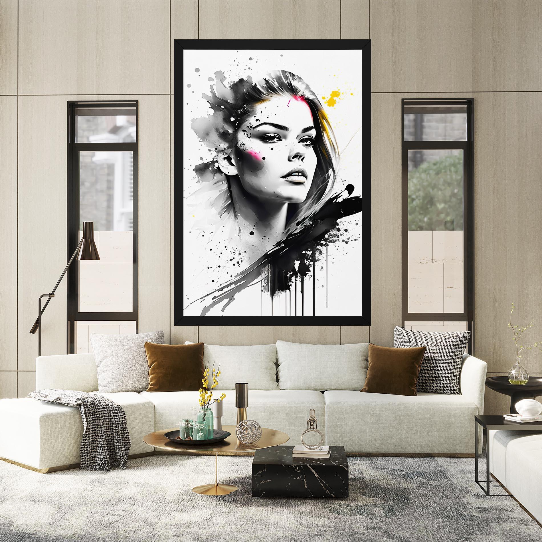 Tablou Canvas Ink Splash Portrait mockup 2