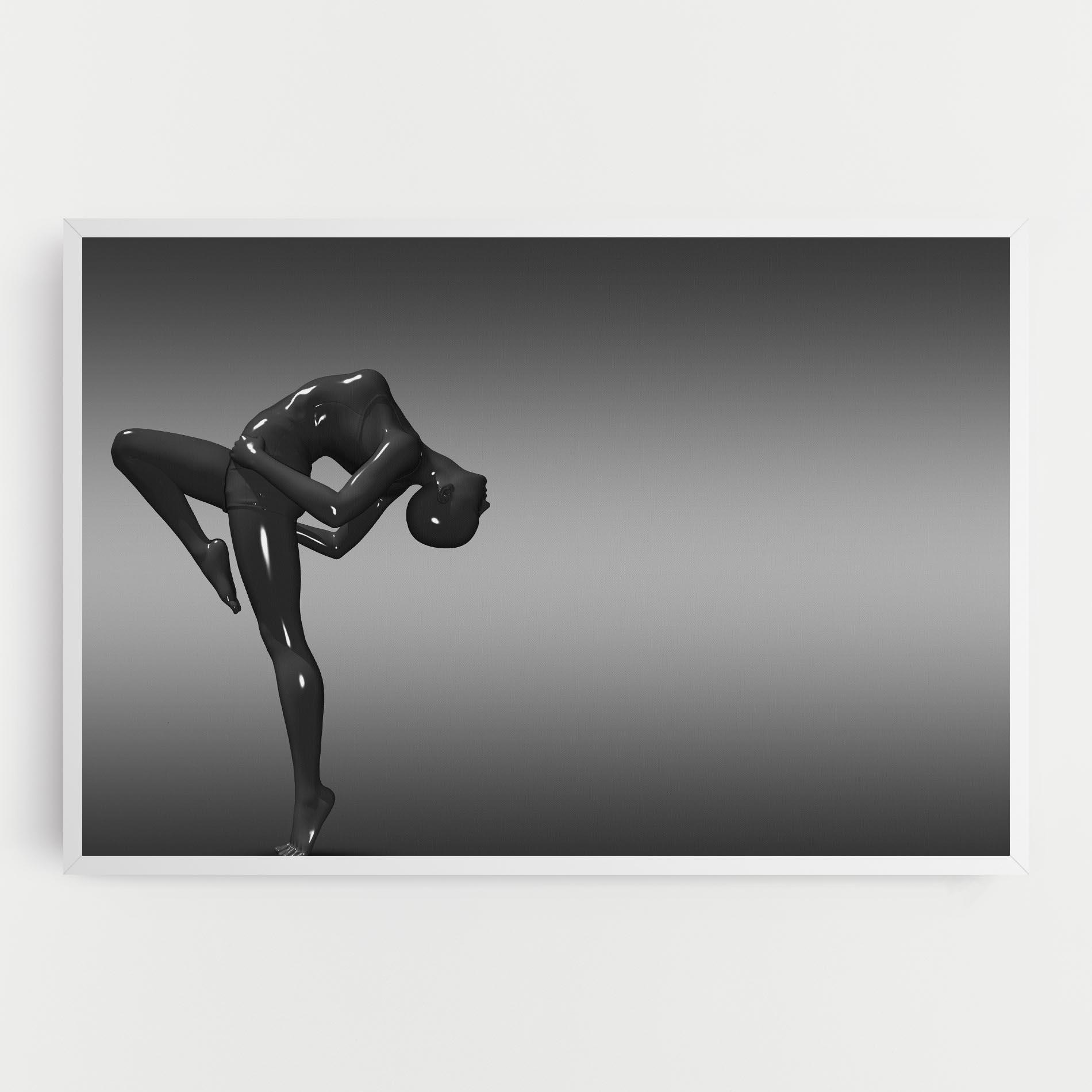 Tablou Canvas Black Glossy Female Dancer mockup 0