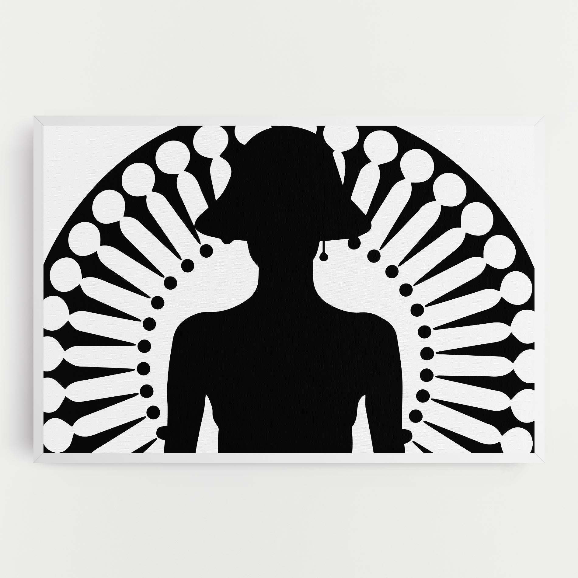 Tablou Canvas Black Shilouette Lady mockup 0