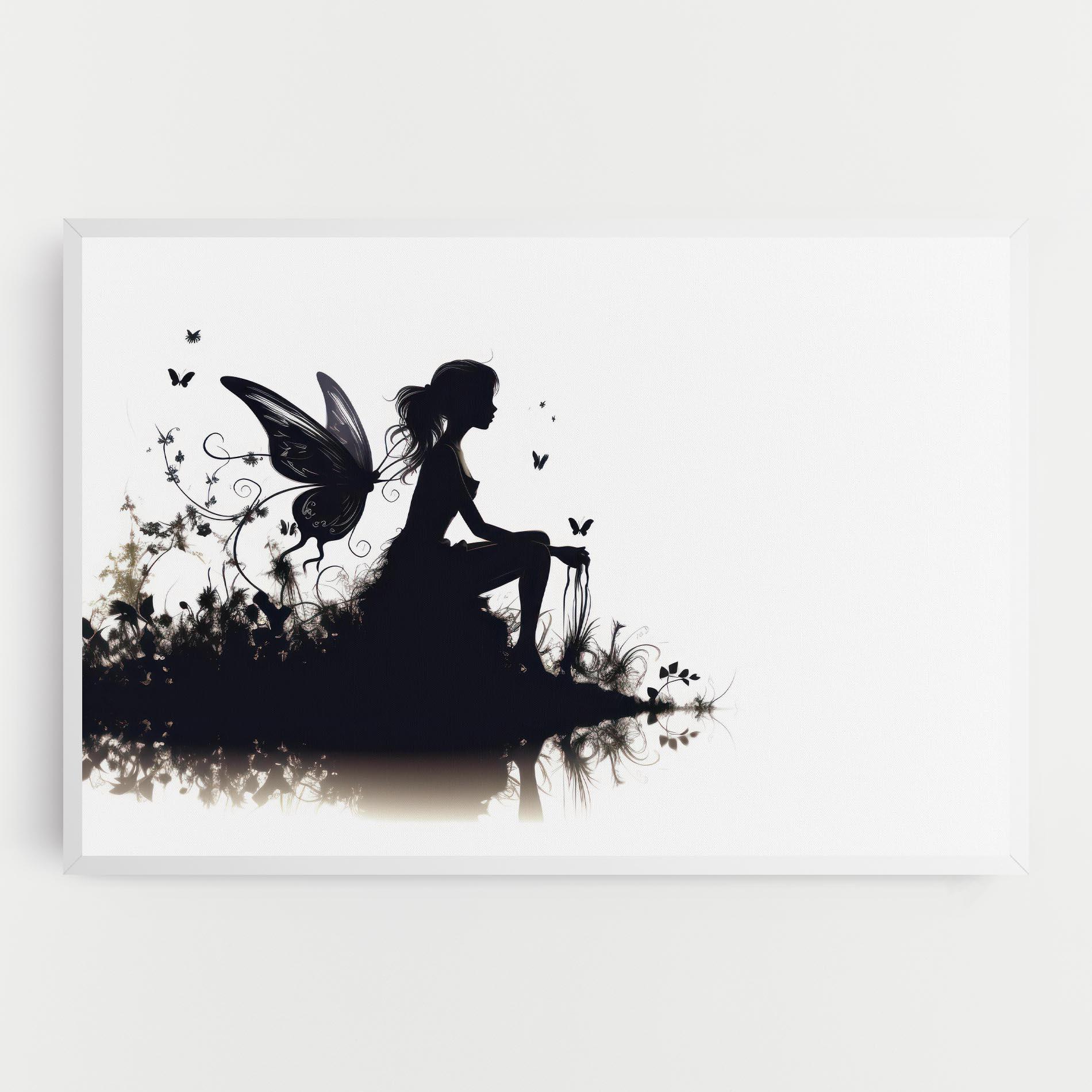 Tablou Canvas Butterfly Woman Shilouette mockup 0