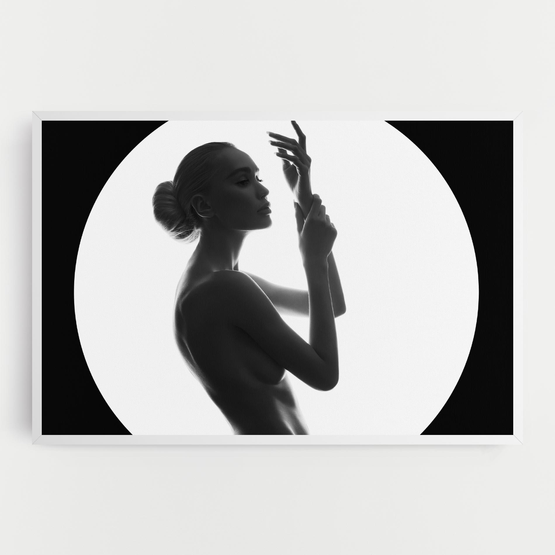 Tablou Canvas Circle Woman Body mockup 0