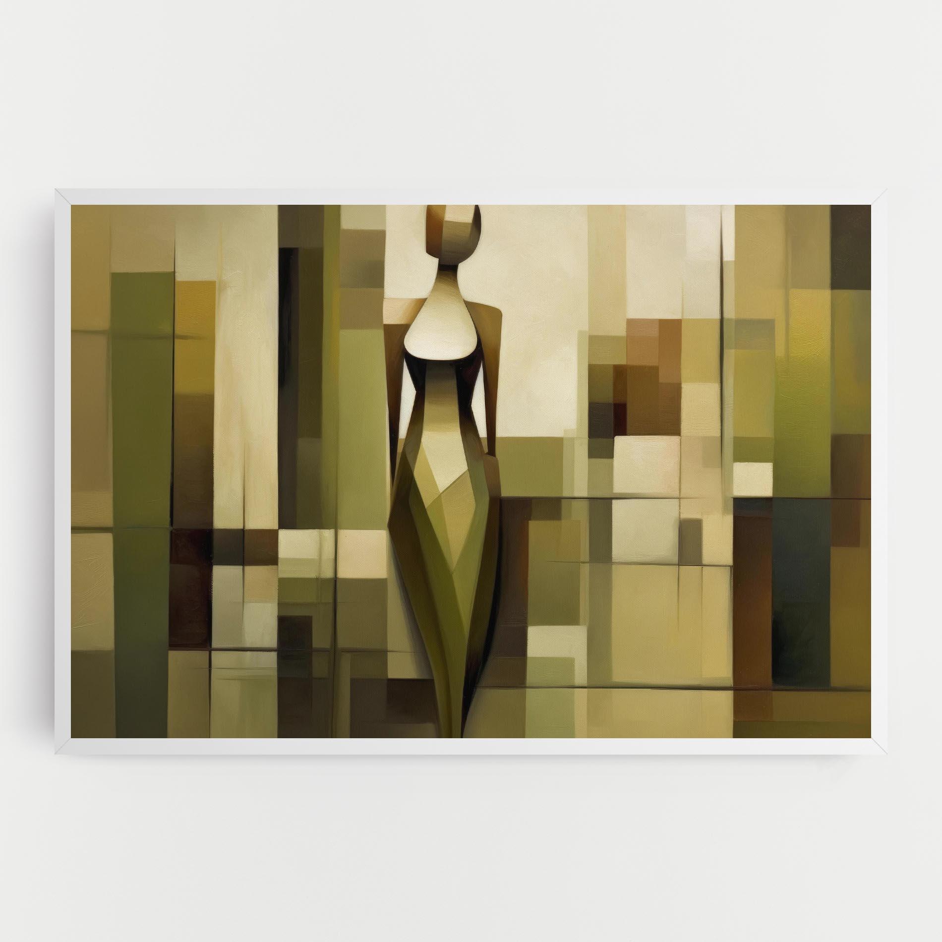 Tablou Canvas Olive Green Shilouete mockup 0