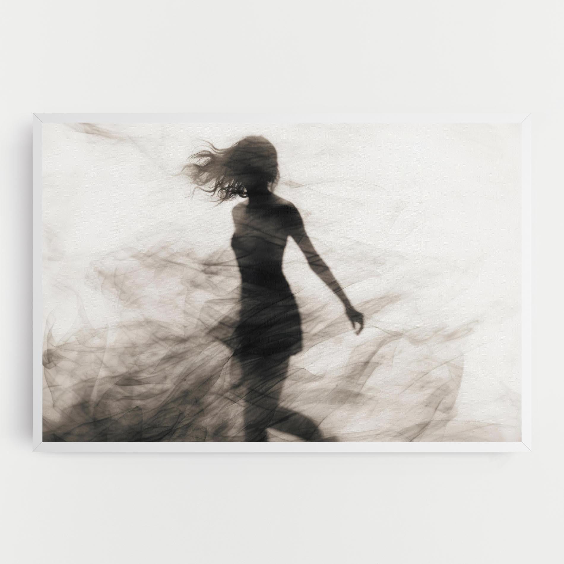 Tablou Canvas Smoke Girl Shilouette mockup 0