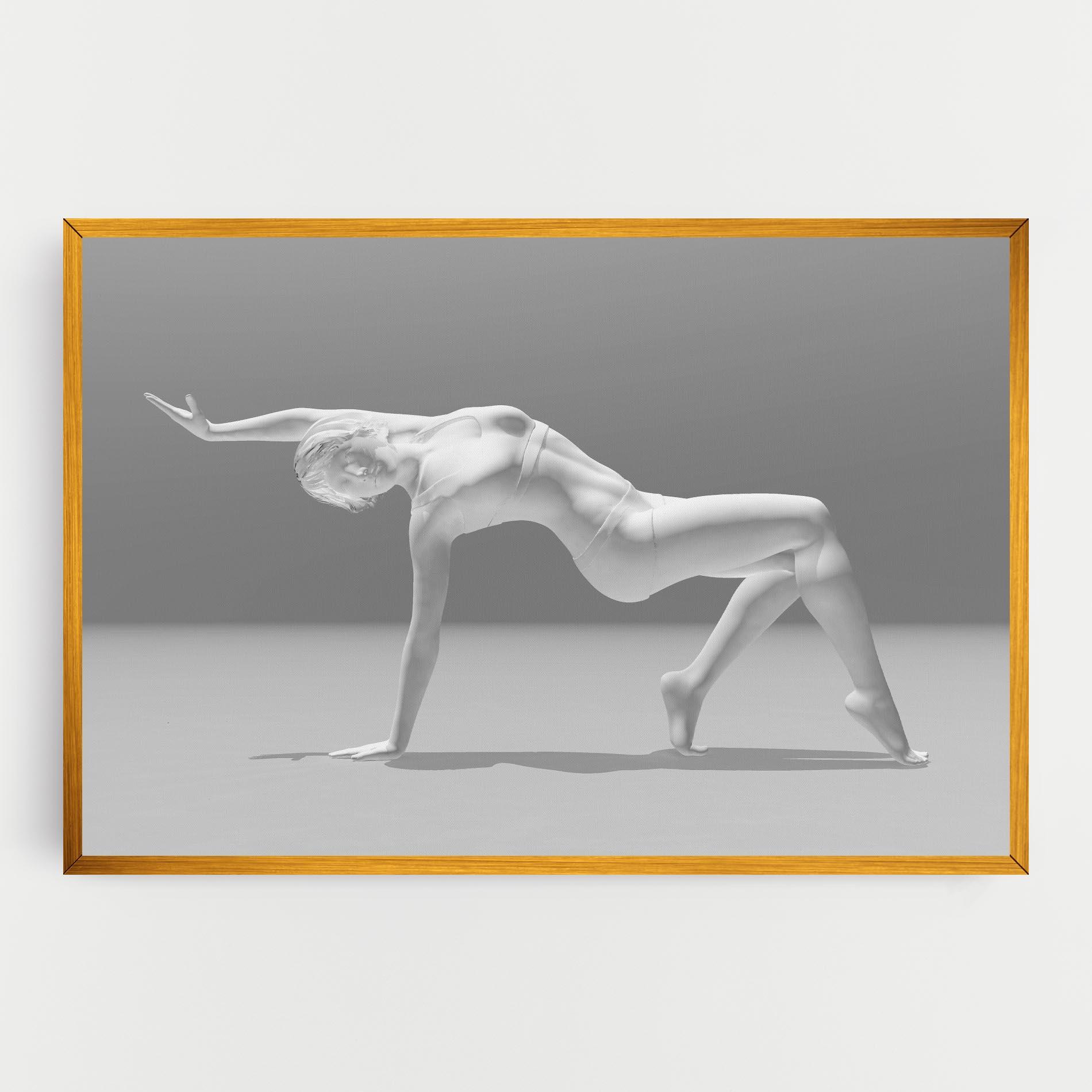 Tablou Canvas 3d Gymnastic Pose mockup 0