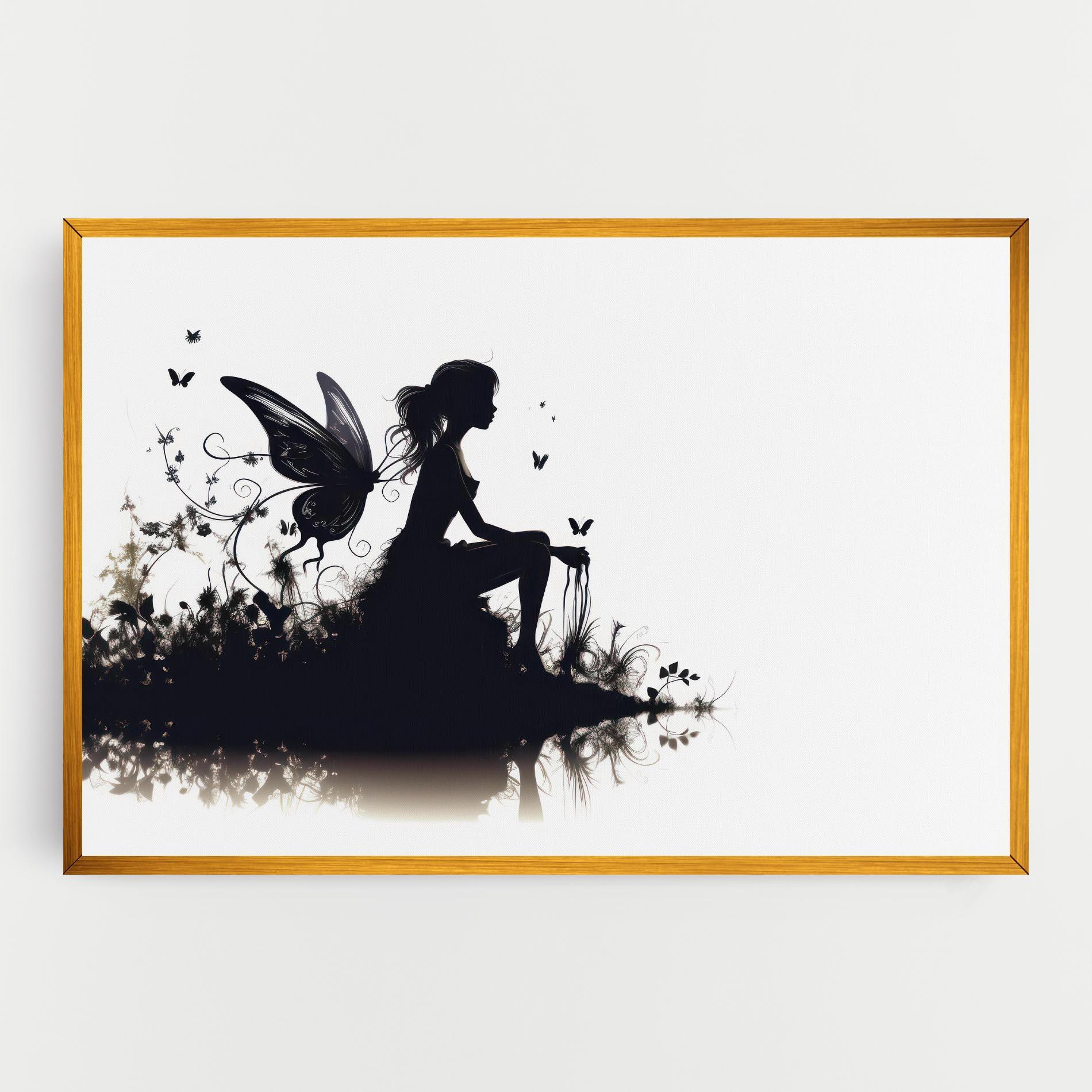 Tablou Canvas Butterfly Woman Shilouette mockup 0