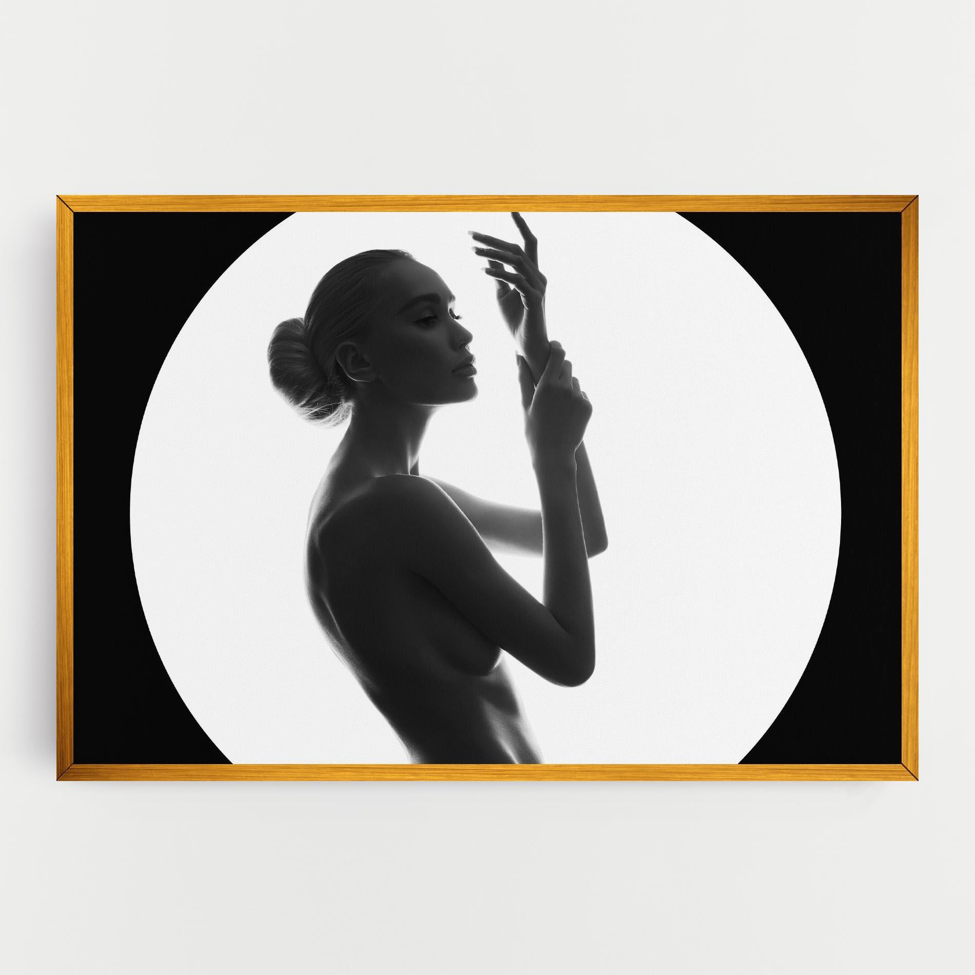 Tablou Canvas Circle Woman Body mockup 0