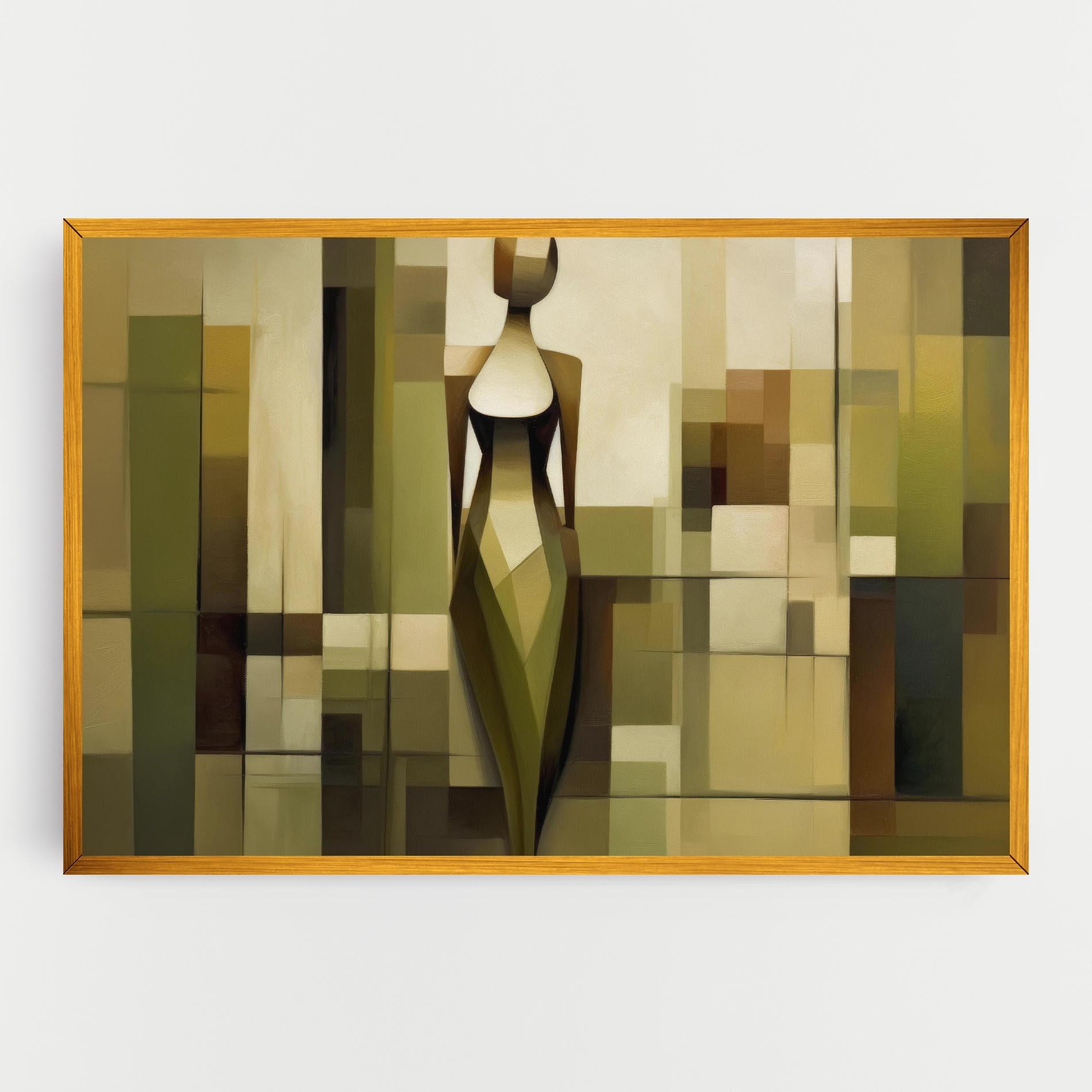 Tablou Canvas Olive Green Shilouete mockup 0