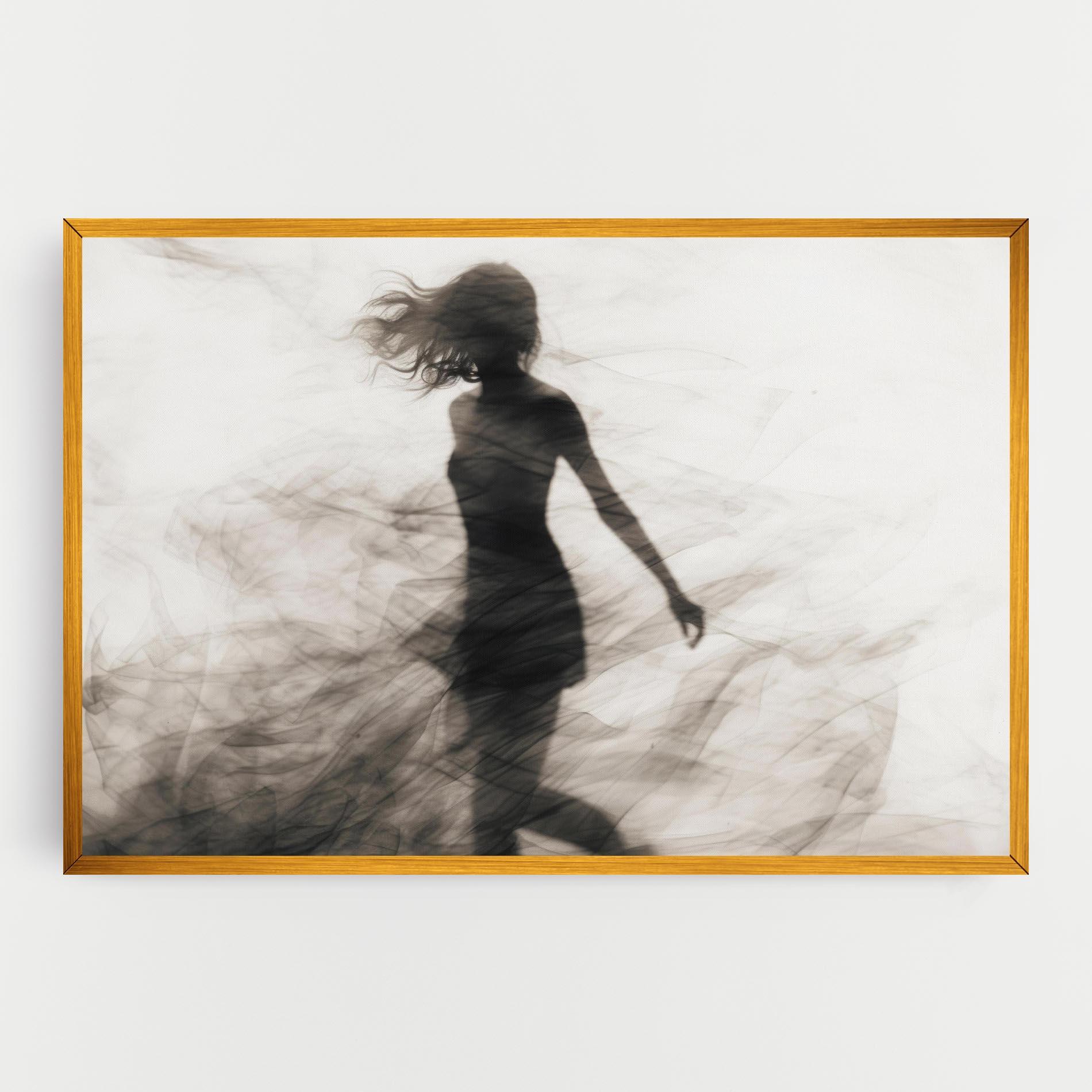 Tablou Canvas Smoke Girl Shilouette mockup 0