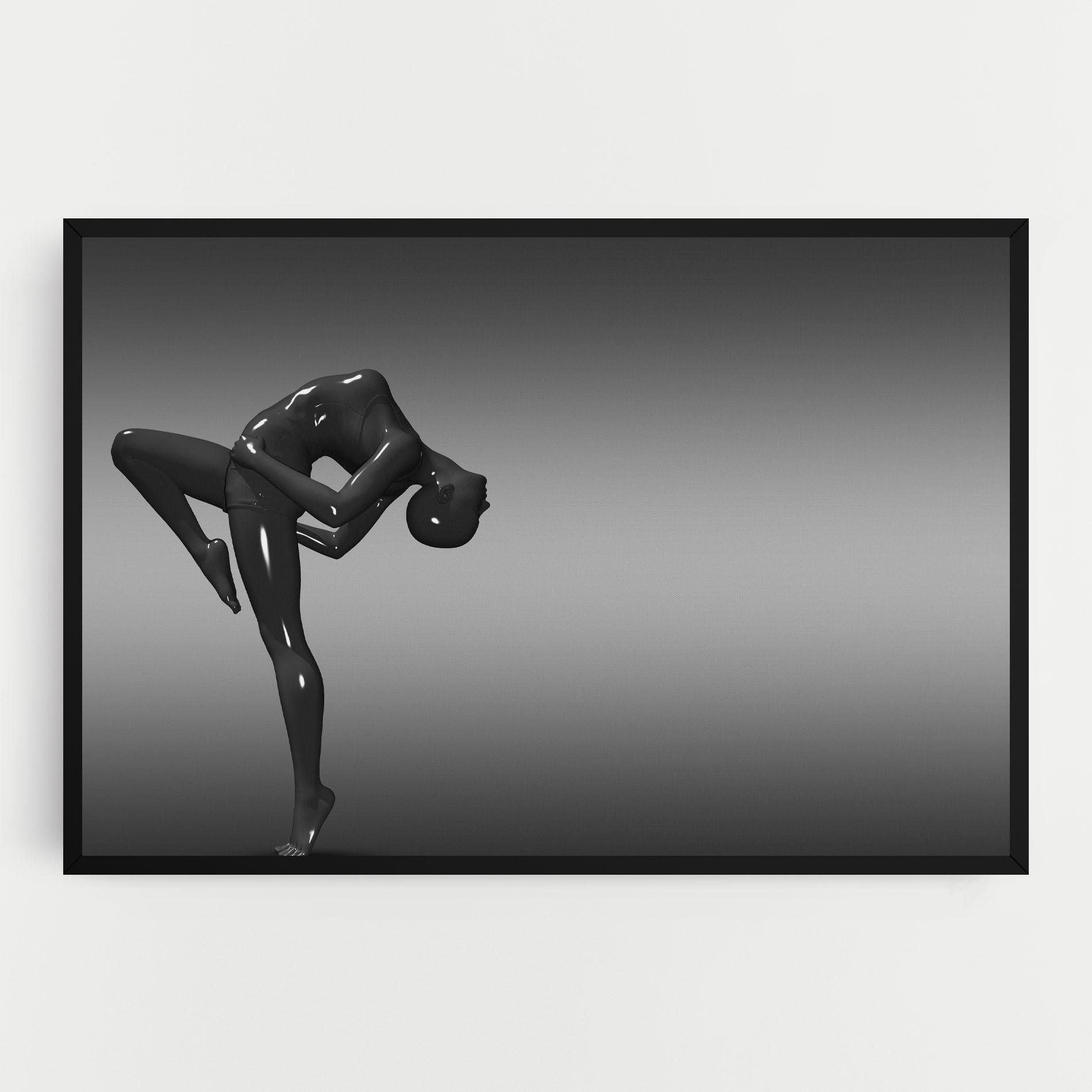 Tablou Canvas Black Glossy Female Dancer mockup 0