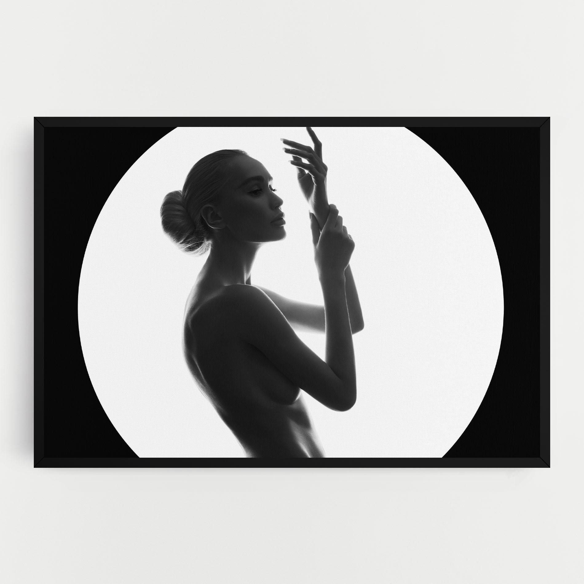 Tablou Canvas Circle Woman Body mockup 0