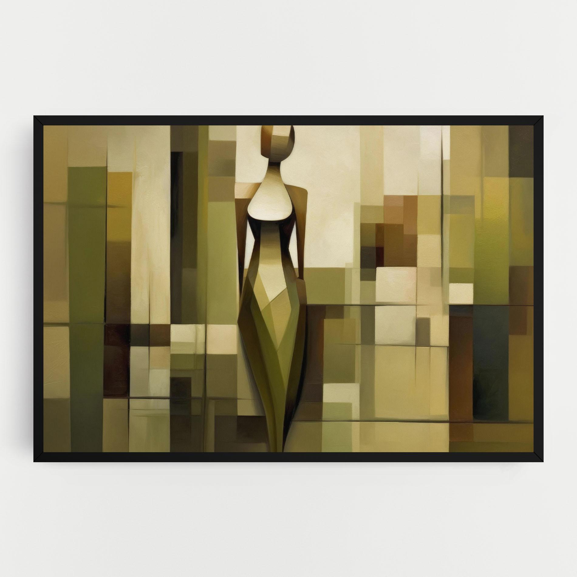 Tablou Canvas Olive Green Shilouete mockup 0
