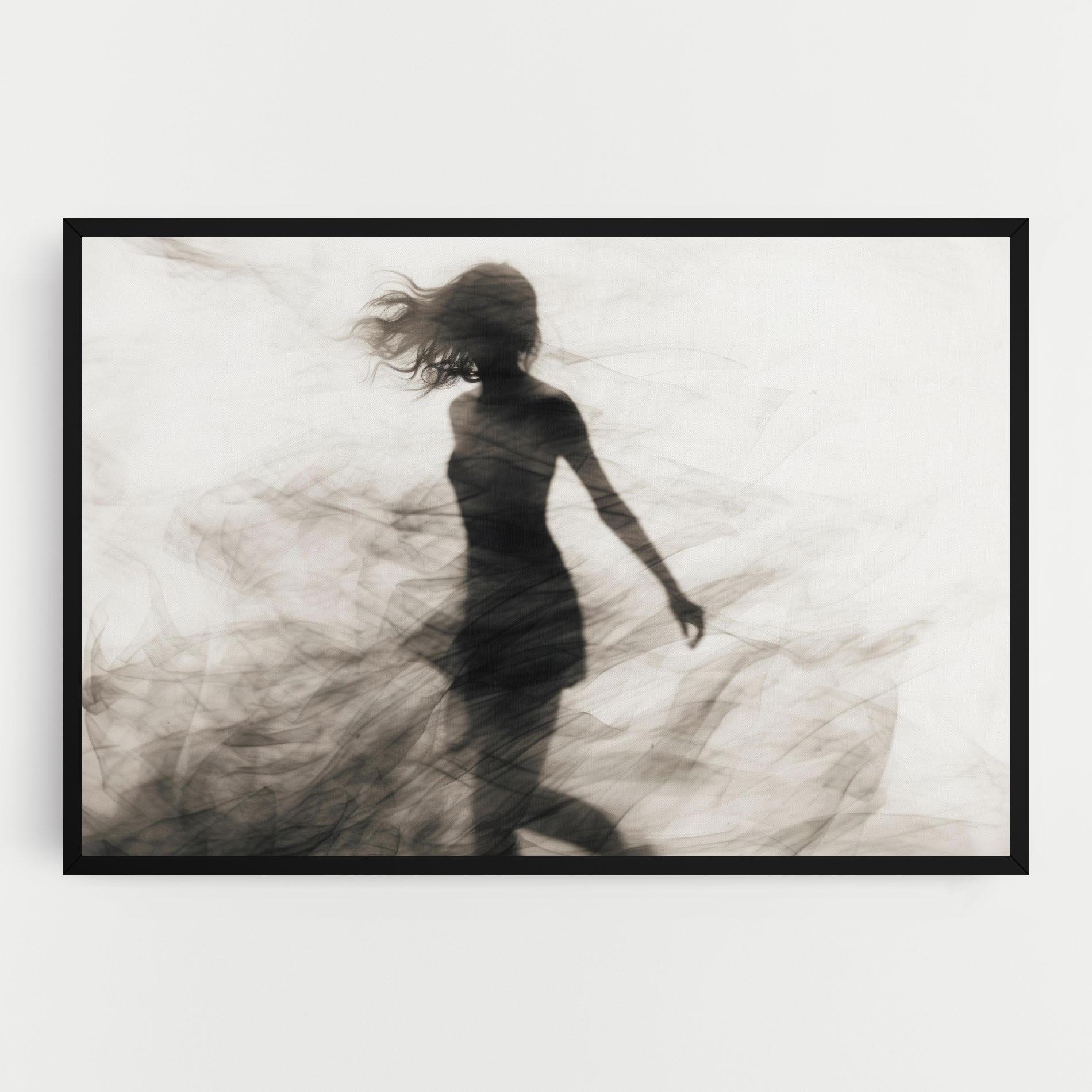 Tablou Canvas Smoke Girl Shilouette mockup 0