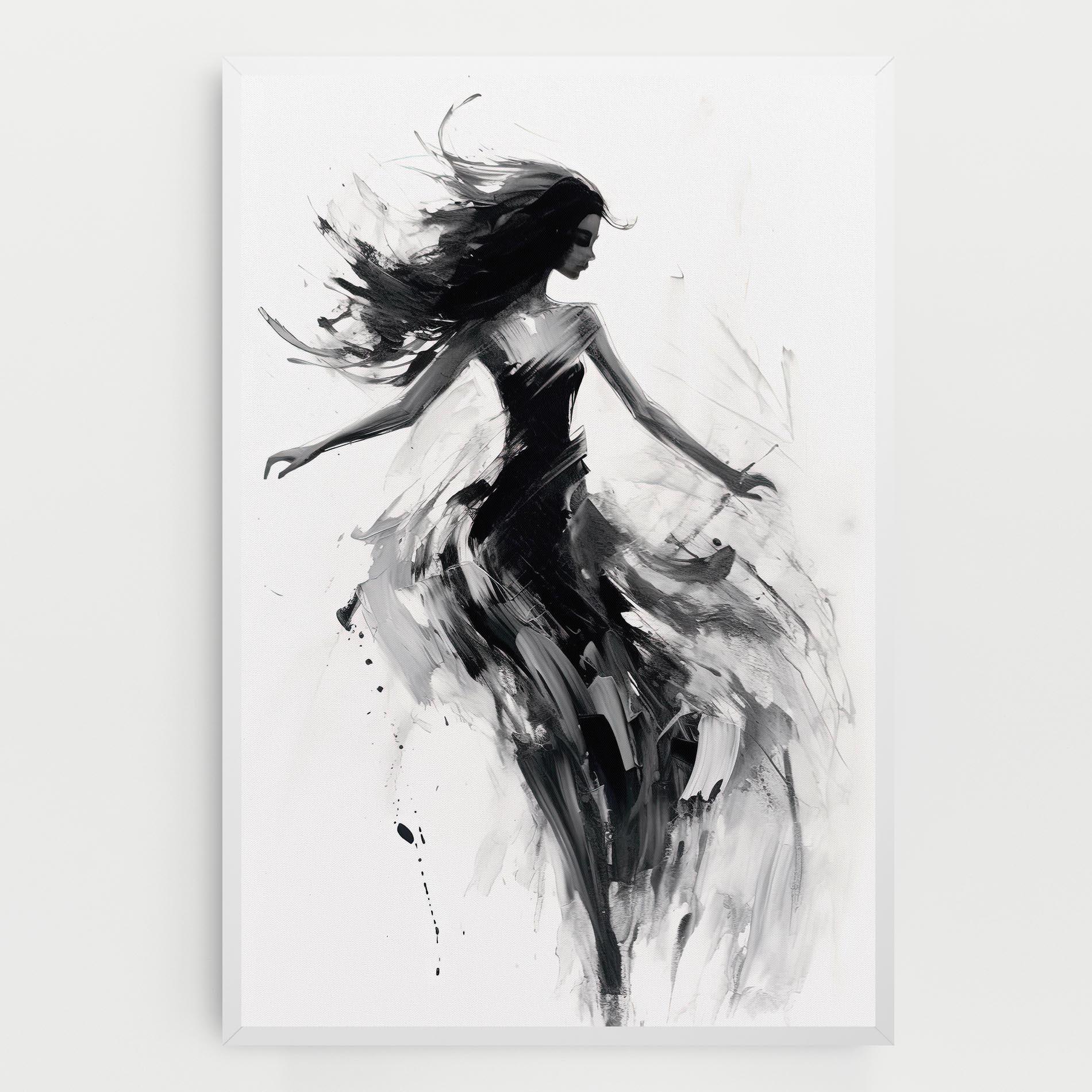Tablou Canvas Black Ink Woman mockup 0