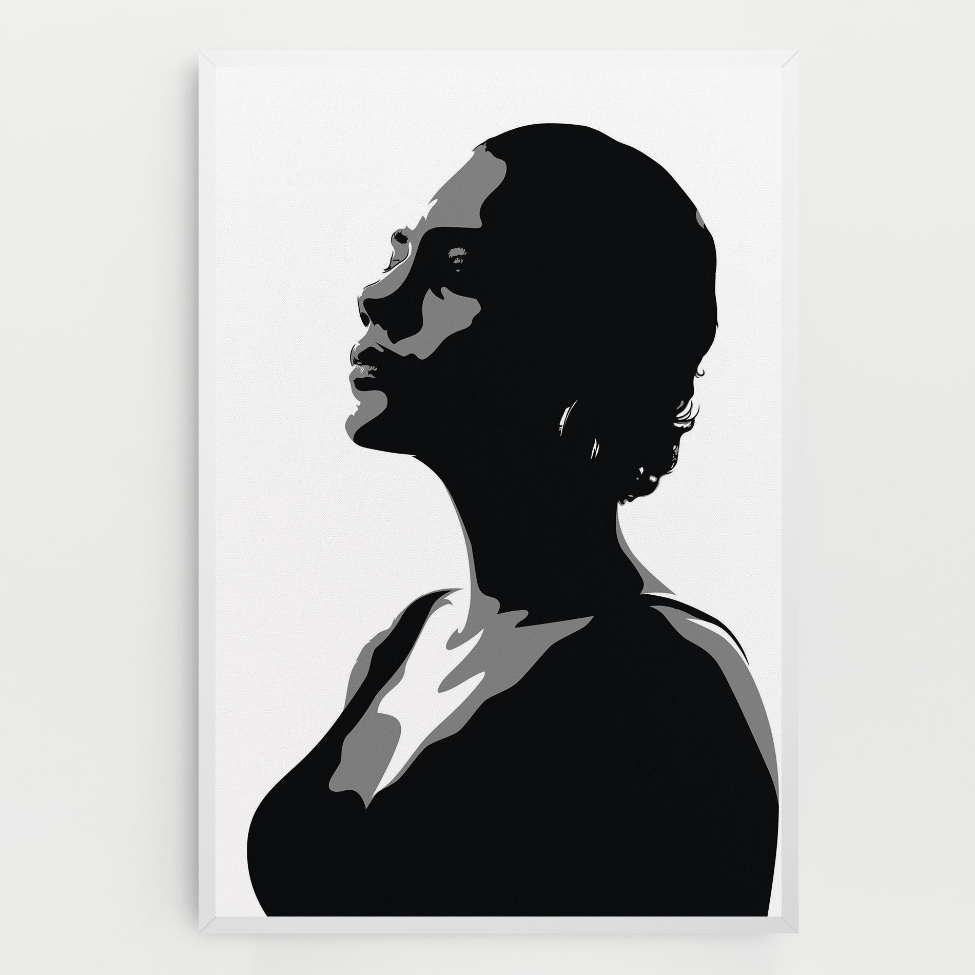 Tablou Canvas Black Woman Shilouette mockup 0