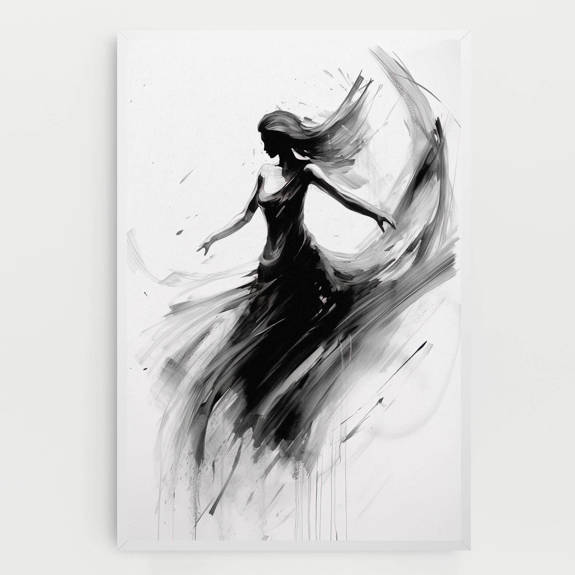 Tablou Canvas Dancing Woman Drawn mockup 0