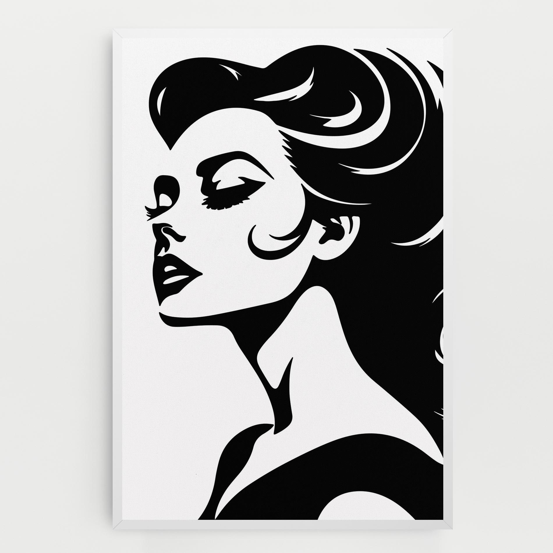 Tablou Canvas Eyeliner Shilouette mockup 0