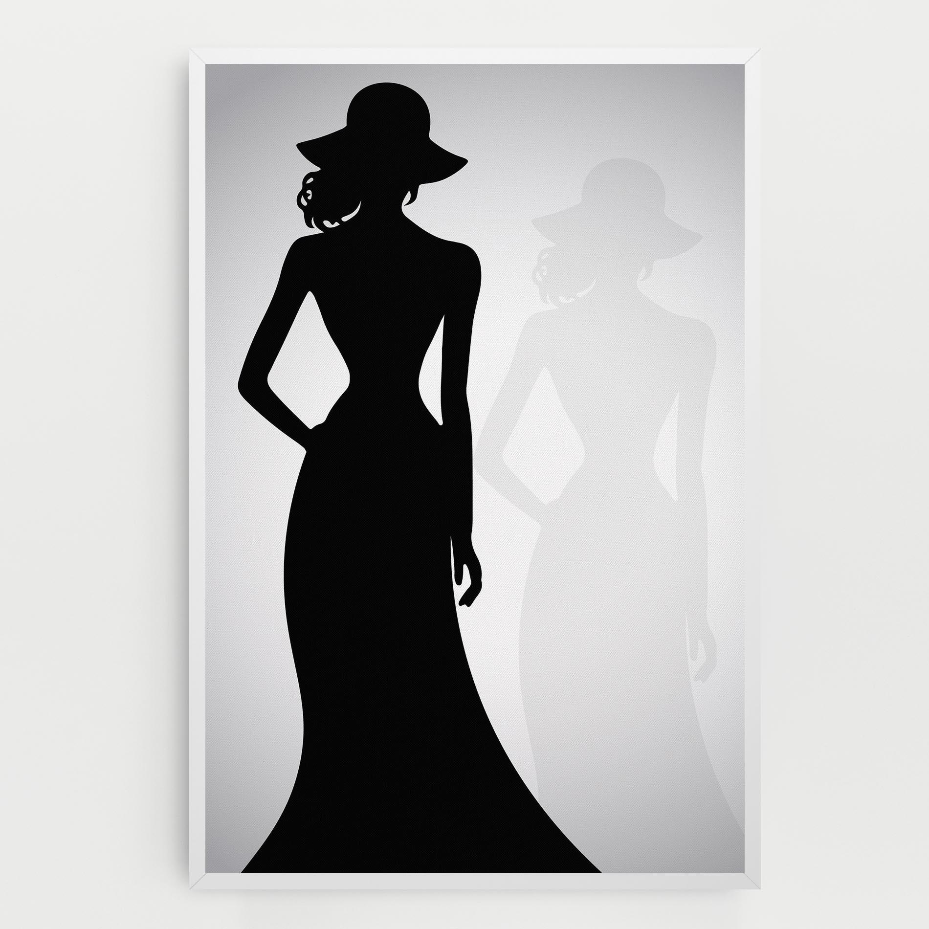 Tablou Canvas Silhouette Lady mockup 0