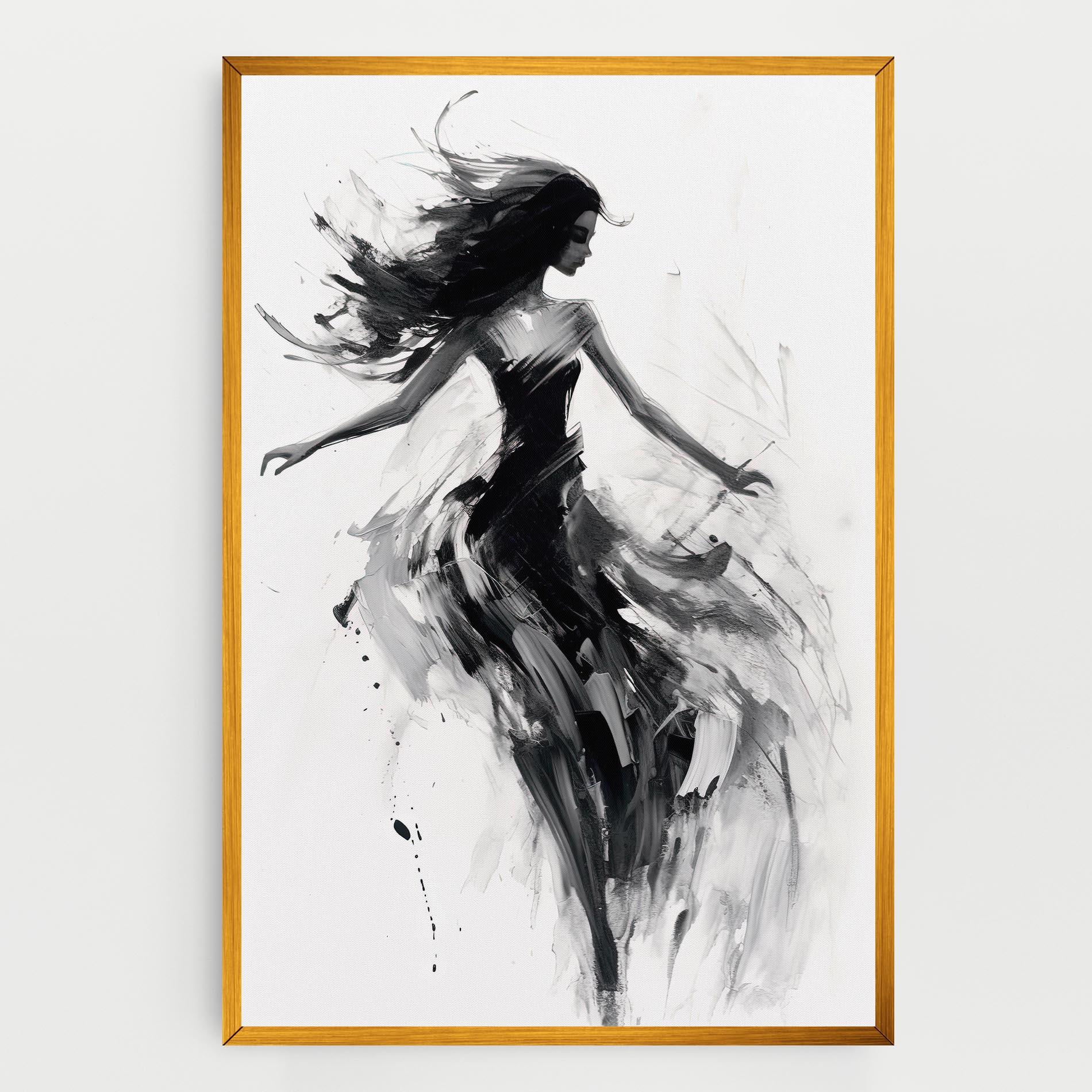 Tablou Canvas Black Ink Woman mockup 0
