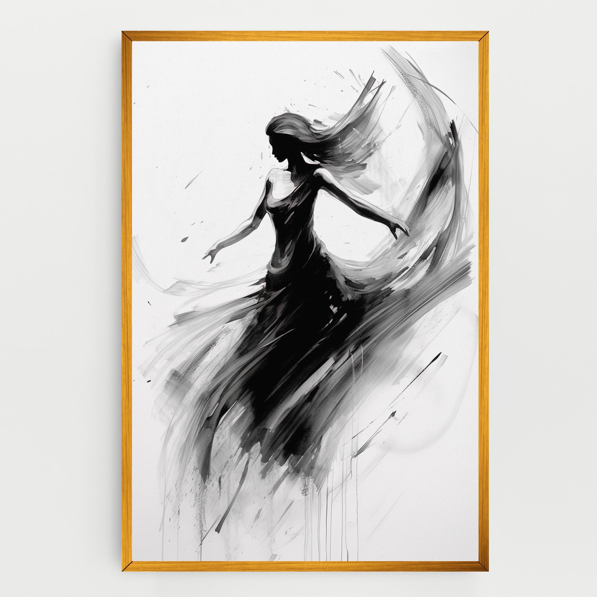 Tablou Canvas Dancing Woman Drawn mockup 0