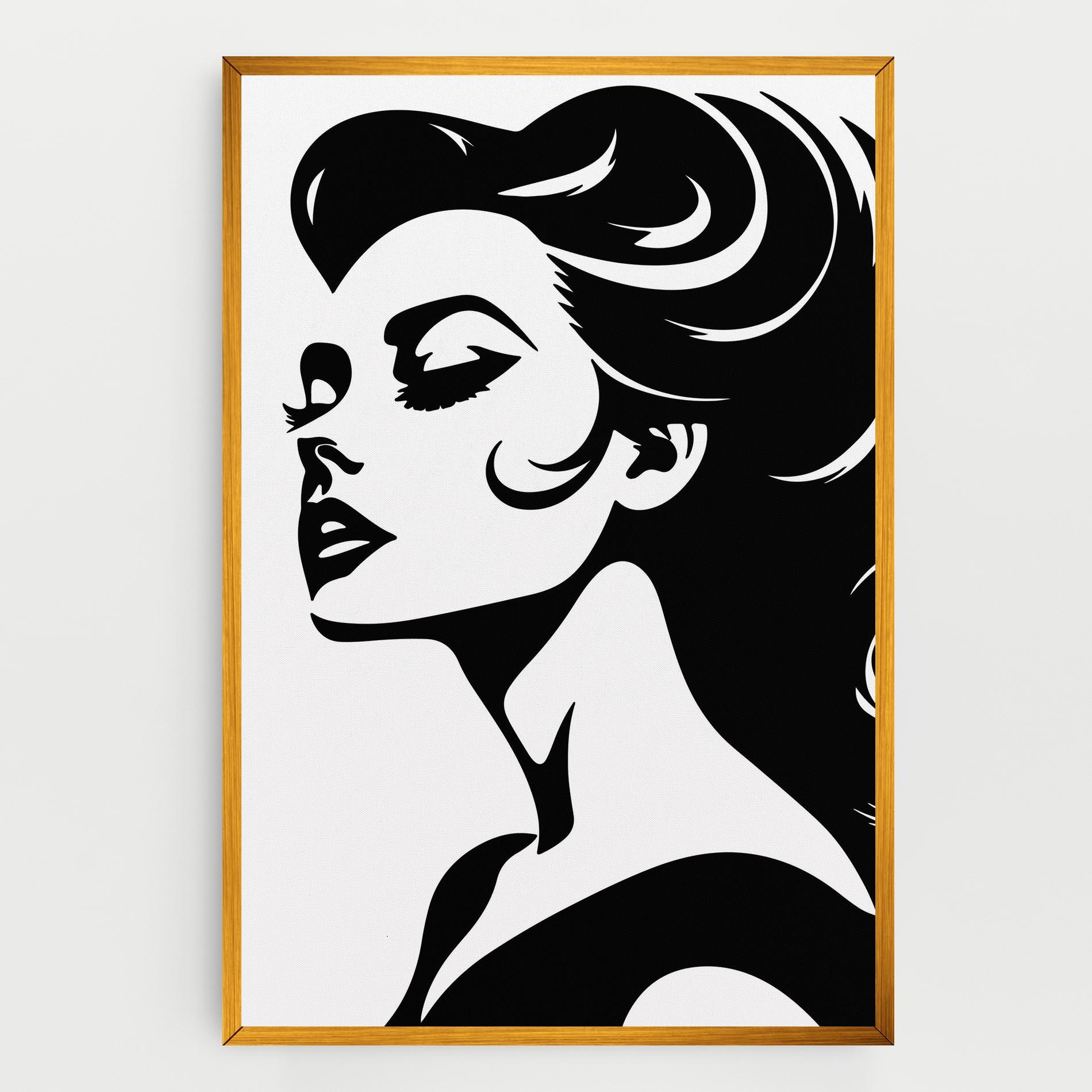 Tablou Canvas Eyeliner Shilouette mockup 0