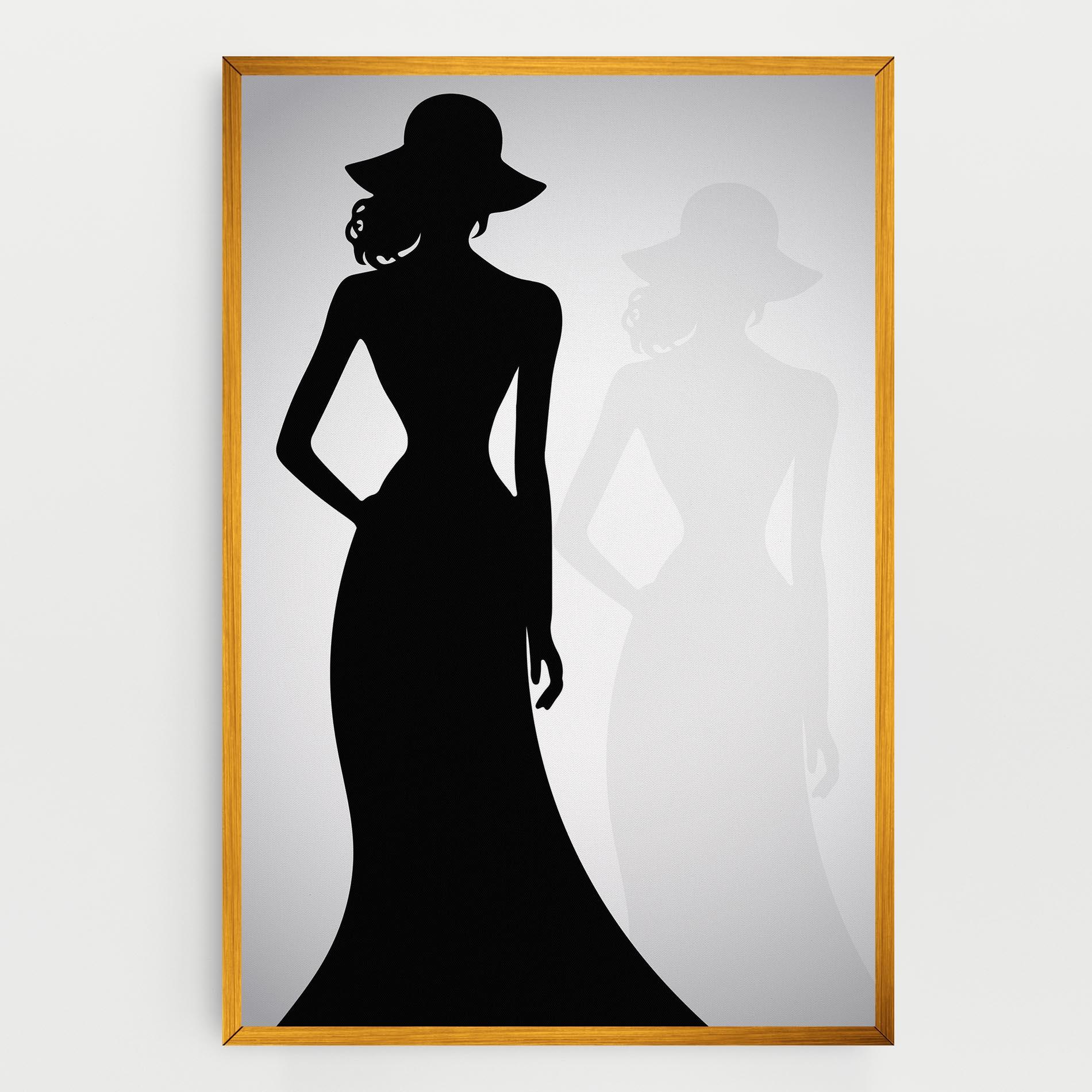 Tablou Canvas Silhouette Lady mockup 0