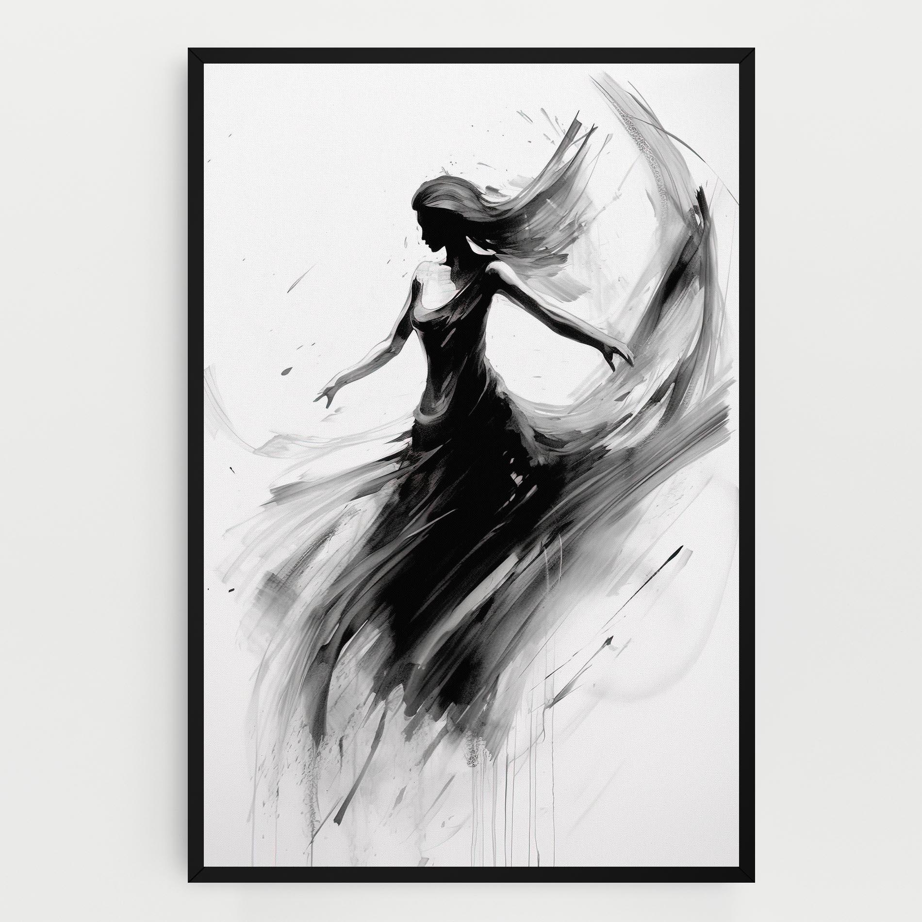 Tablou Canvas Dancing Woman Drawn mockup 0