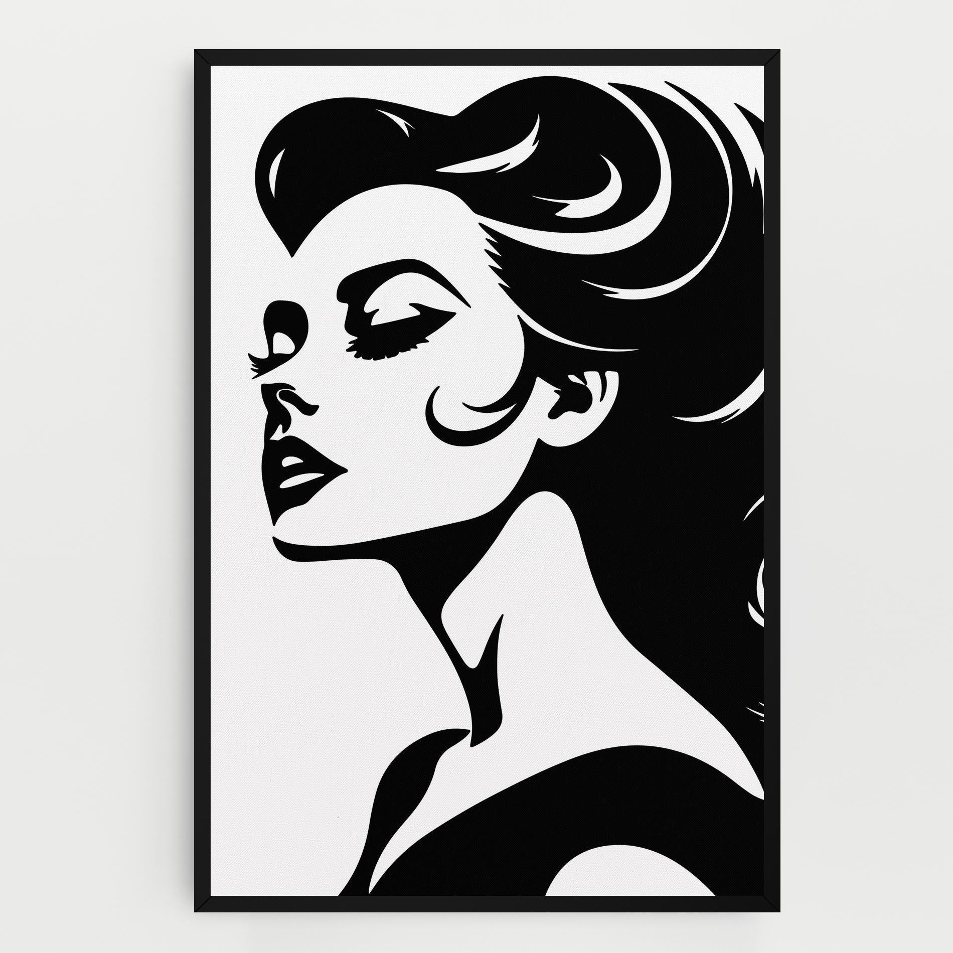 Tablou Canvas Eyeliner Shilouette mockup 0