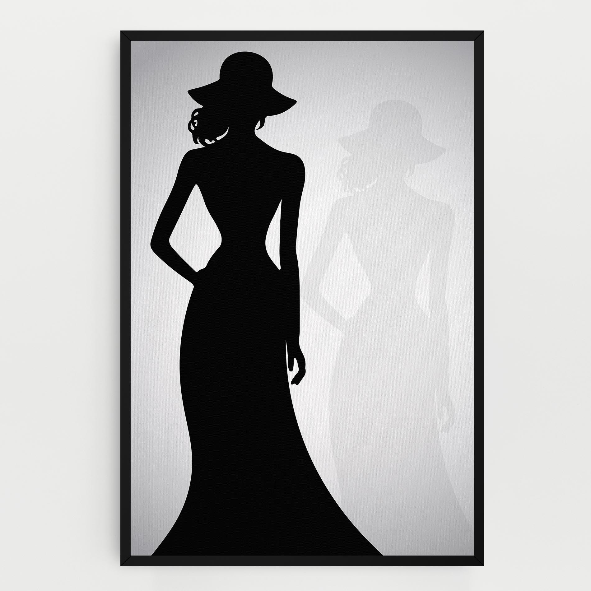 Tablou Canvas Silhouette Lady mockup 0