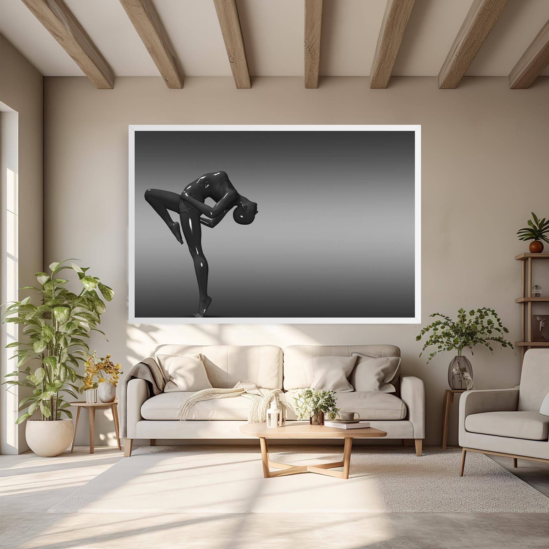 Tablou Canvas Black Glossy Female Dancer mockup 6