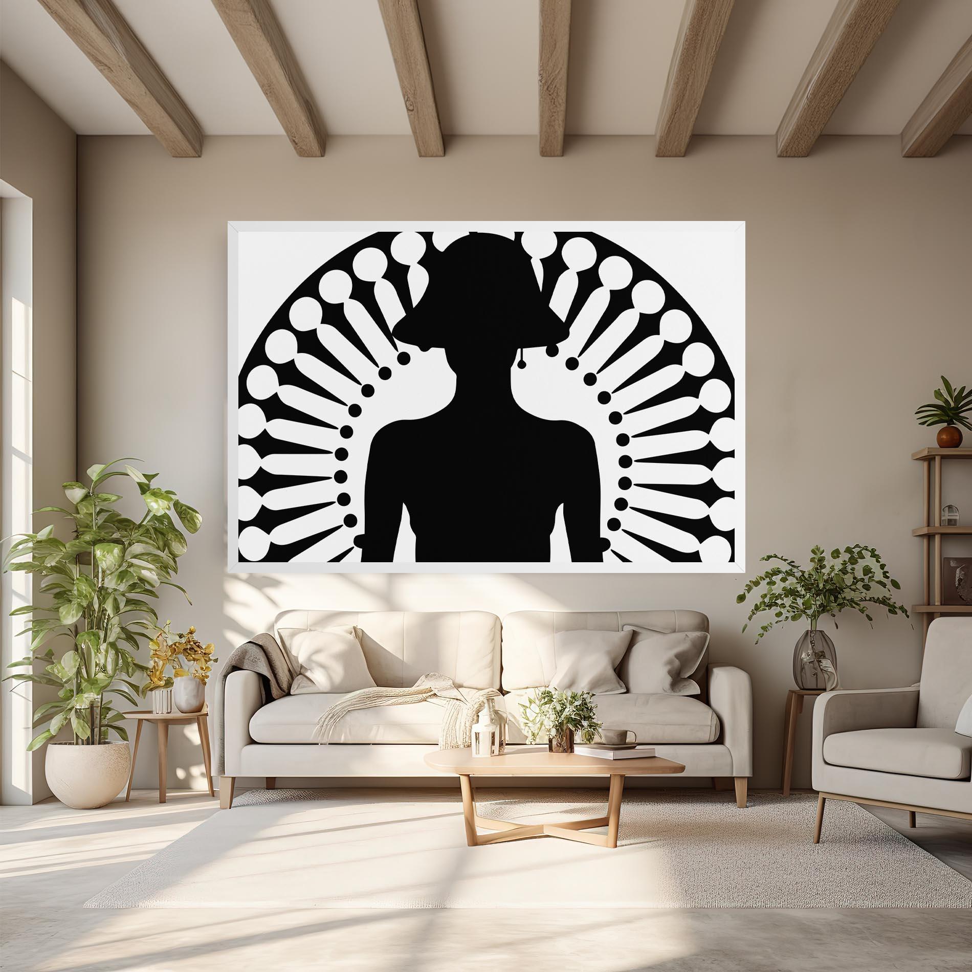 Tablou Canvas Black Shilouette Lady mockup 6