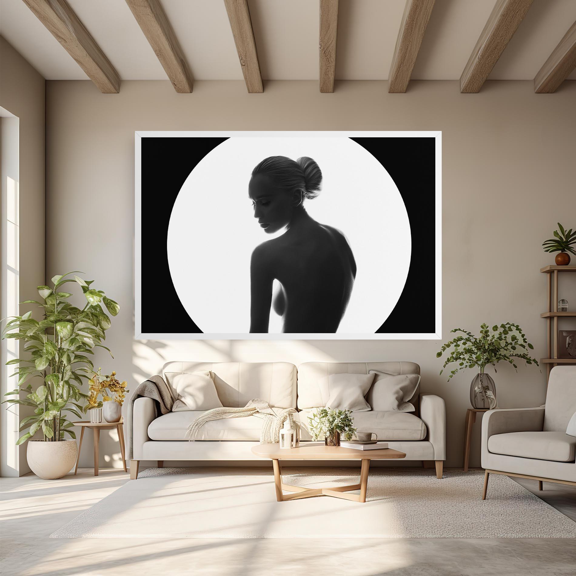 Tablou Canvas Woman Body Circle mockup 6