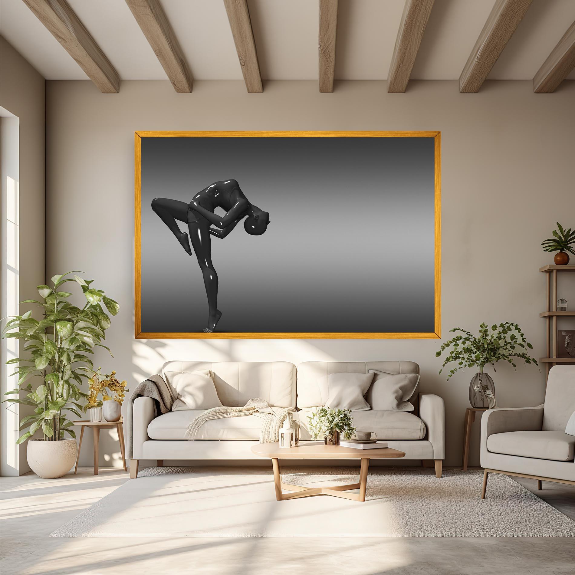 Tablou Canvas Black Glossy Female Dancer mockup 6