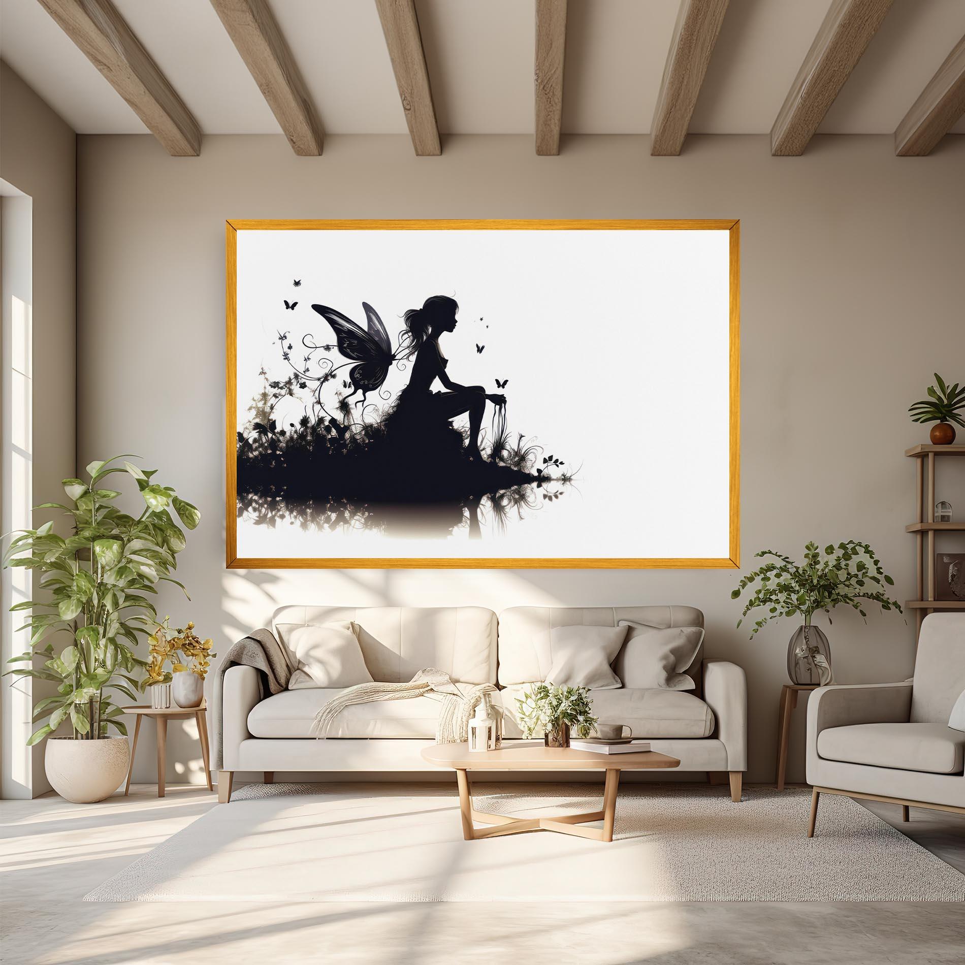 Tablou Canvas Butterfly Woman Shilouette mockup 6