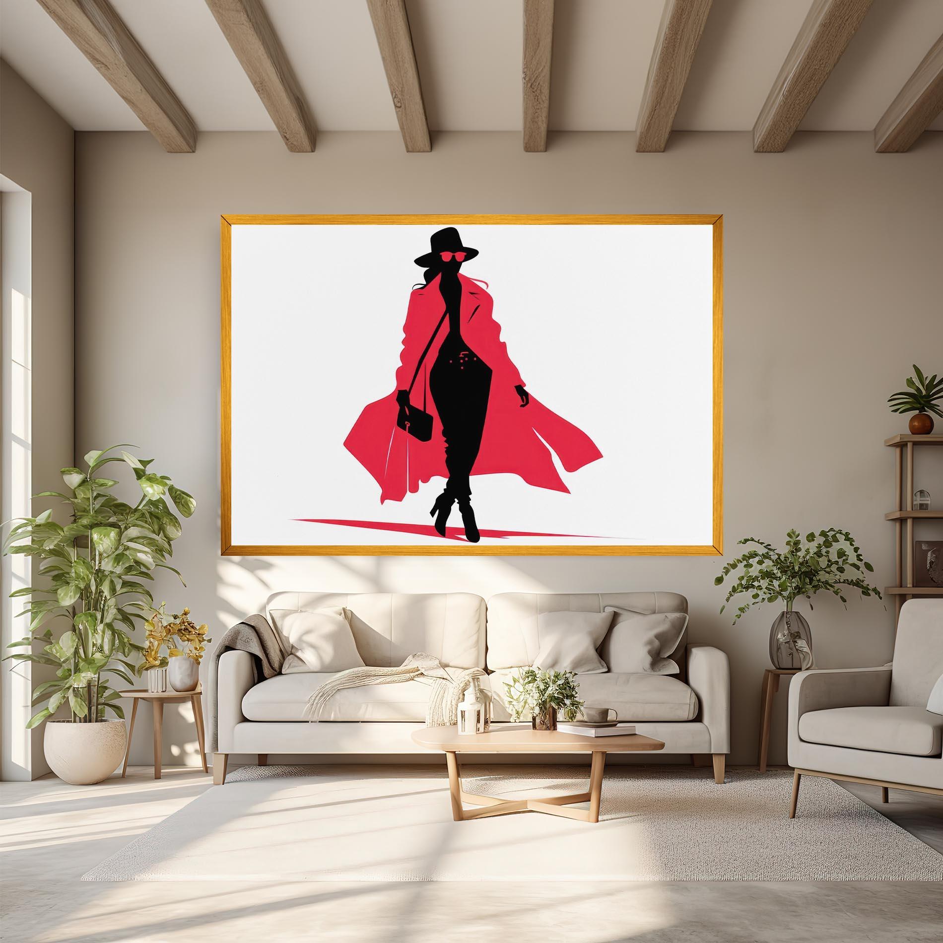 Tablou Canvas Pink Outfit Woman mockup 6